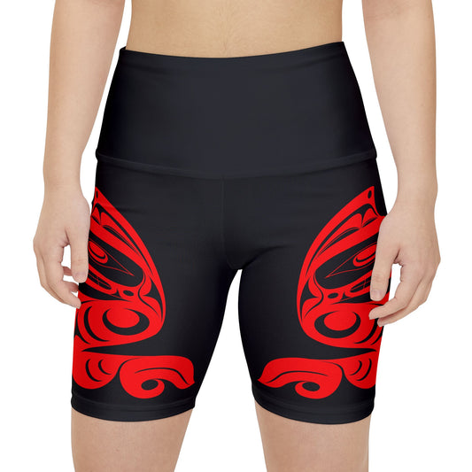 Biker Shorts with Wolf design by Joshua Watts