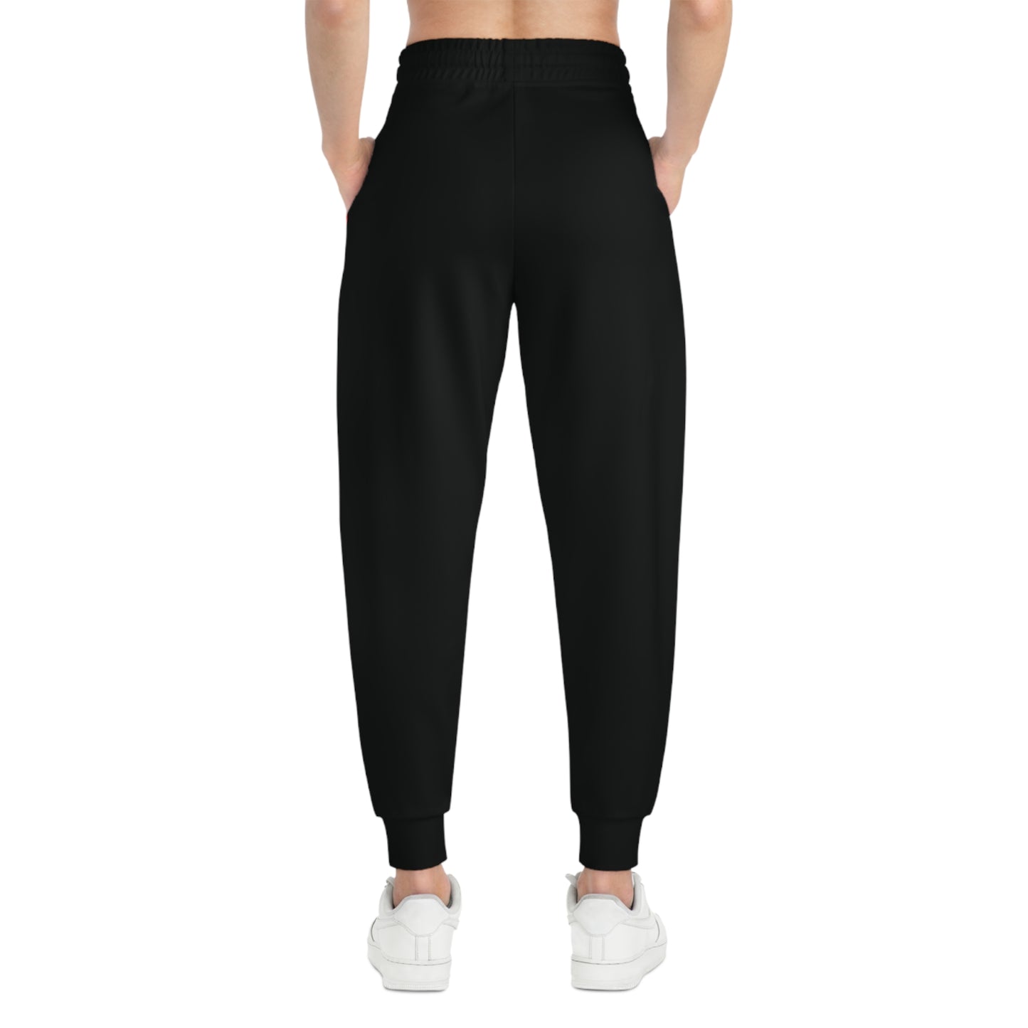 Unisex Black and Red Athletic fit Joggers designed by Joshua Watts
