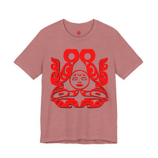 Unisex T-shirt with Holographic “Tsuu-Baa-Asaxt Wolves” design by Joshua Watts