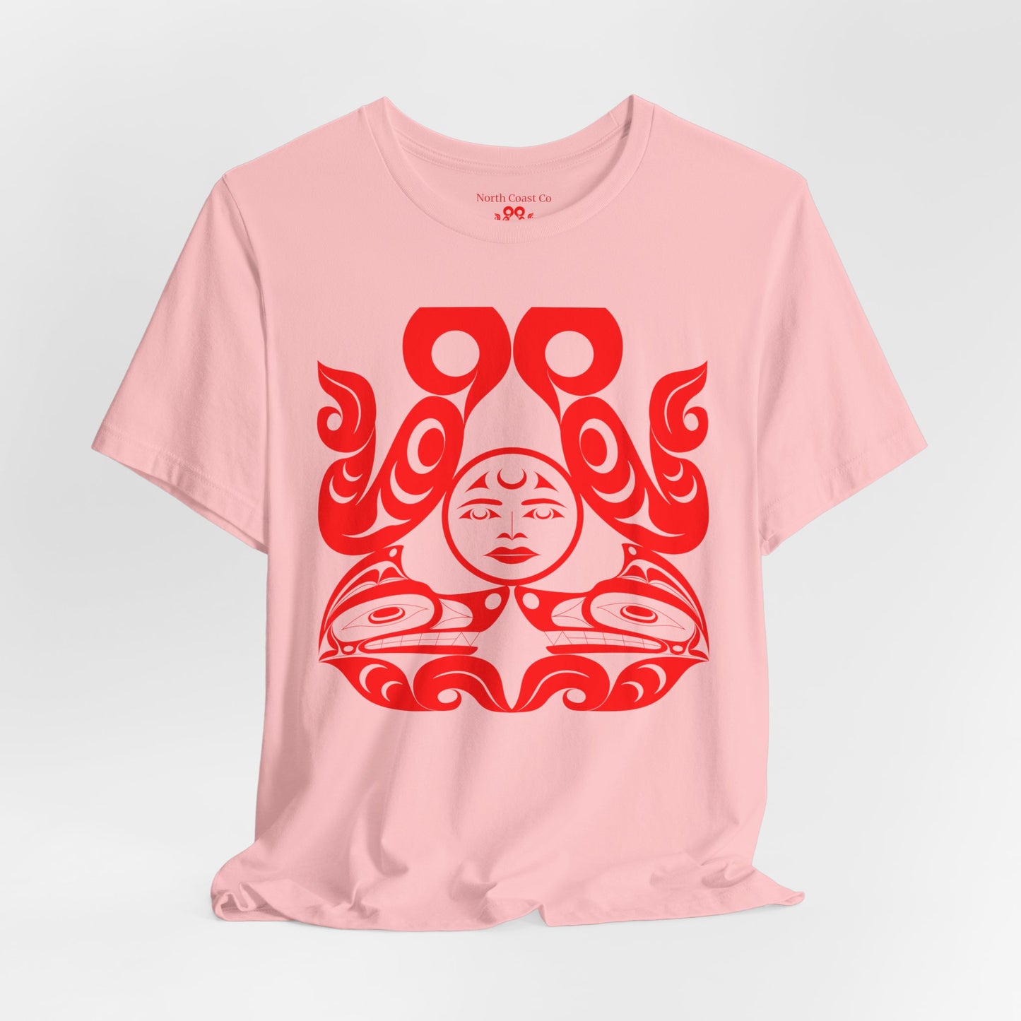 Unisex T-shirt with “Tsuu-Baa-Asaxt Wolves” design by Joshua Watts