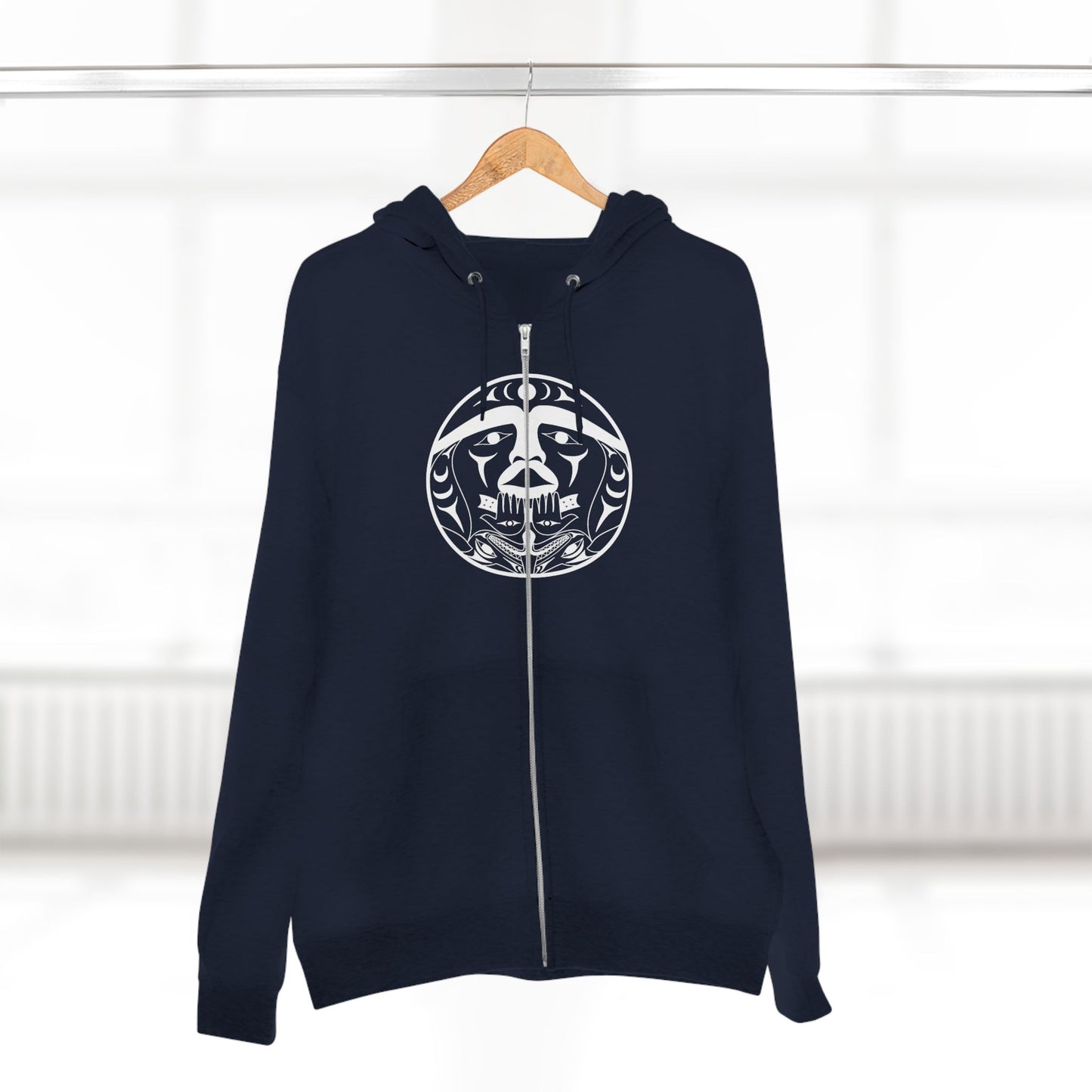 Unisex Zip Hoodie with “Xwechtaal” design by Joshua Watts