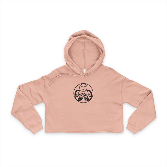 Women's Cropped Hoodie with “Hishuk’ish Tsawak” design by Joshua Watts