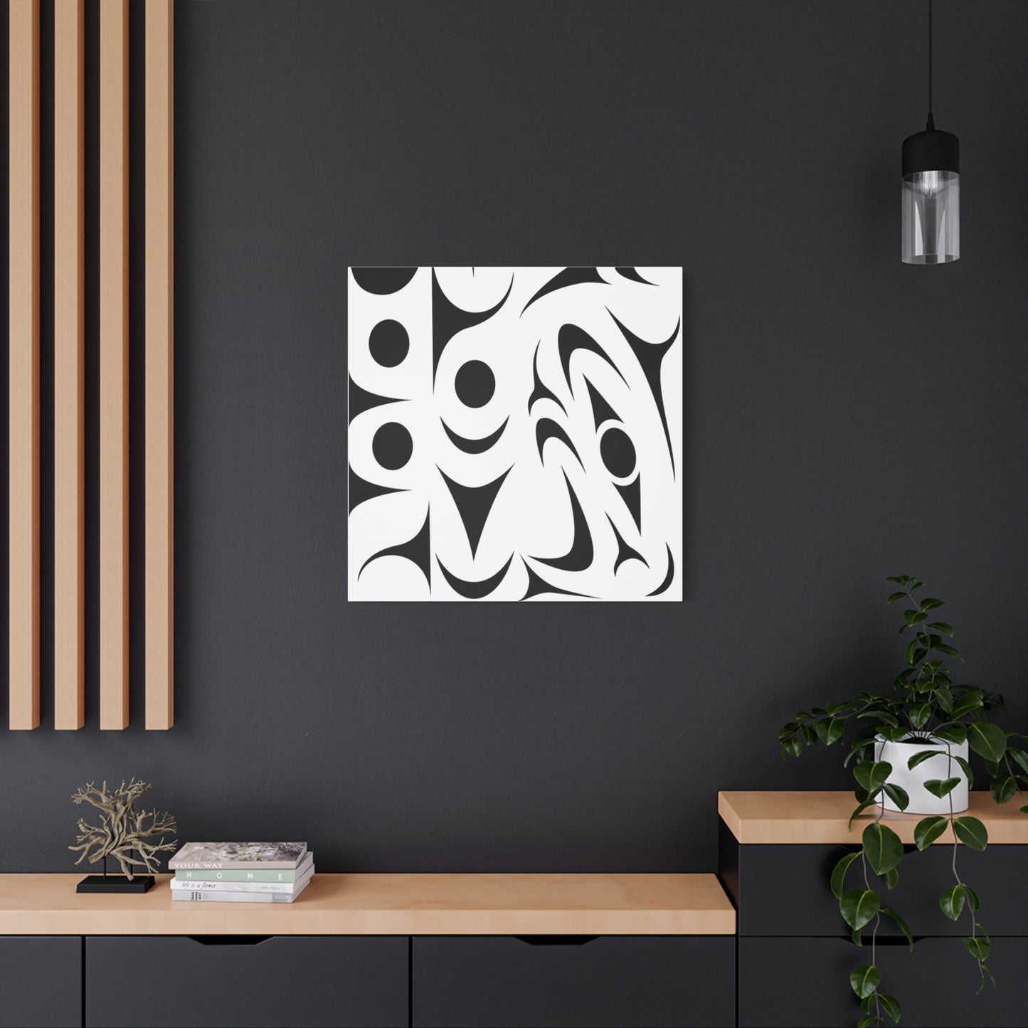 Copy of Tribal Circle Shark Canvas Art – Black Nautical Tribal Wall Decor