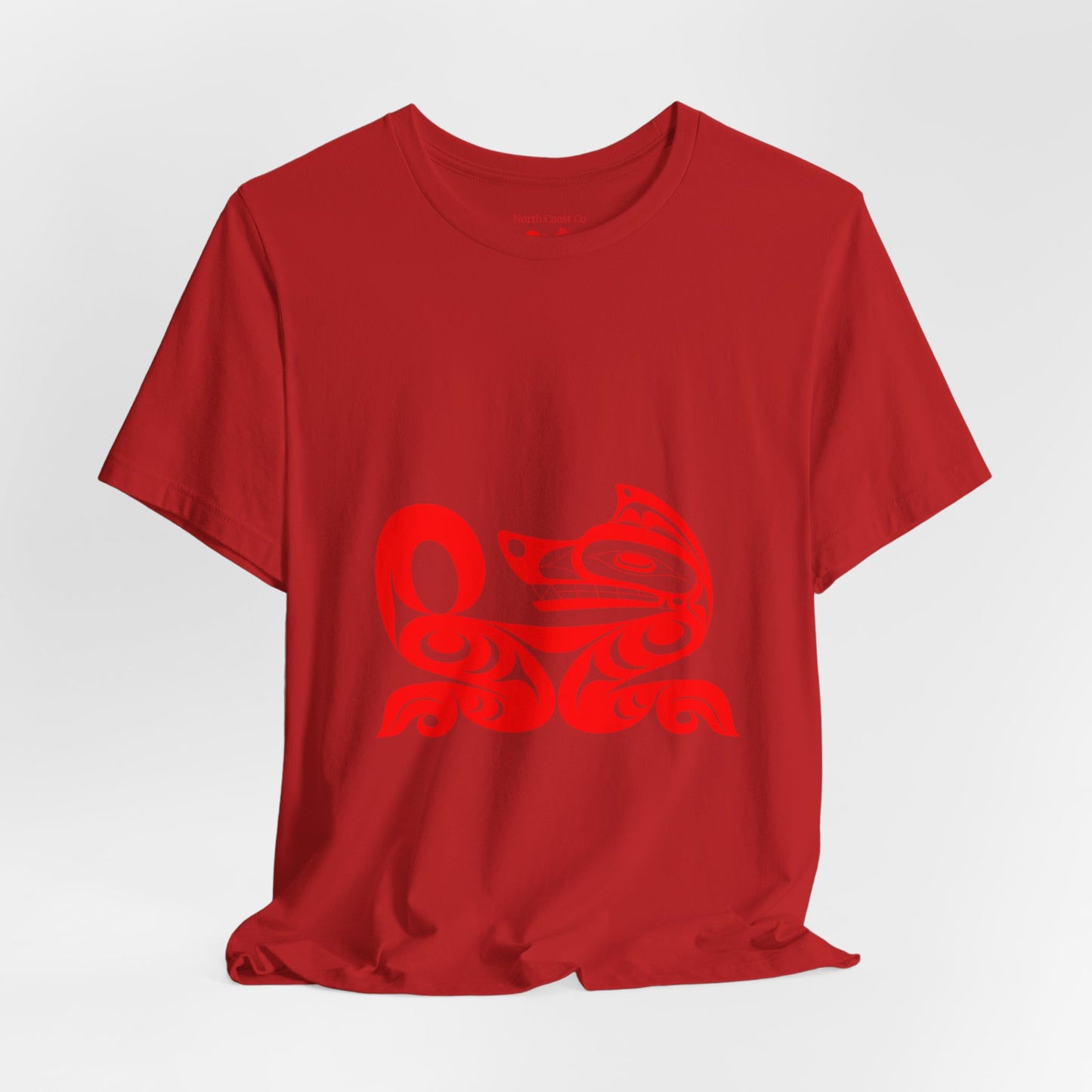 Unisex T-Shirt with “Red Wolf” design by Joshua Watts
