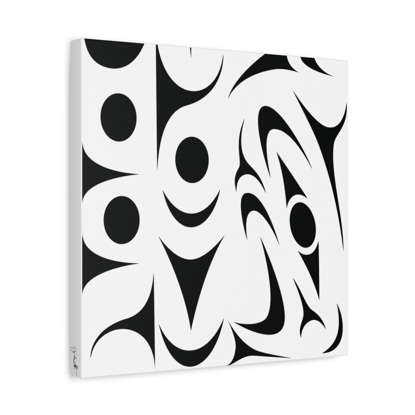 Copy of Tribal Circle Shark Canvas Art – Black Nautical Tribal Wall Decor