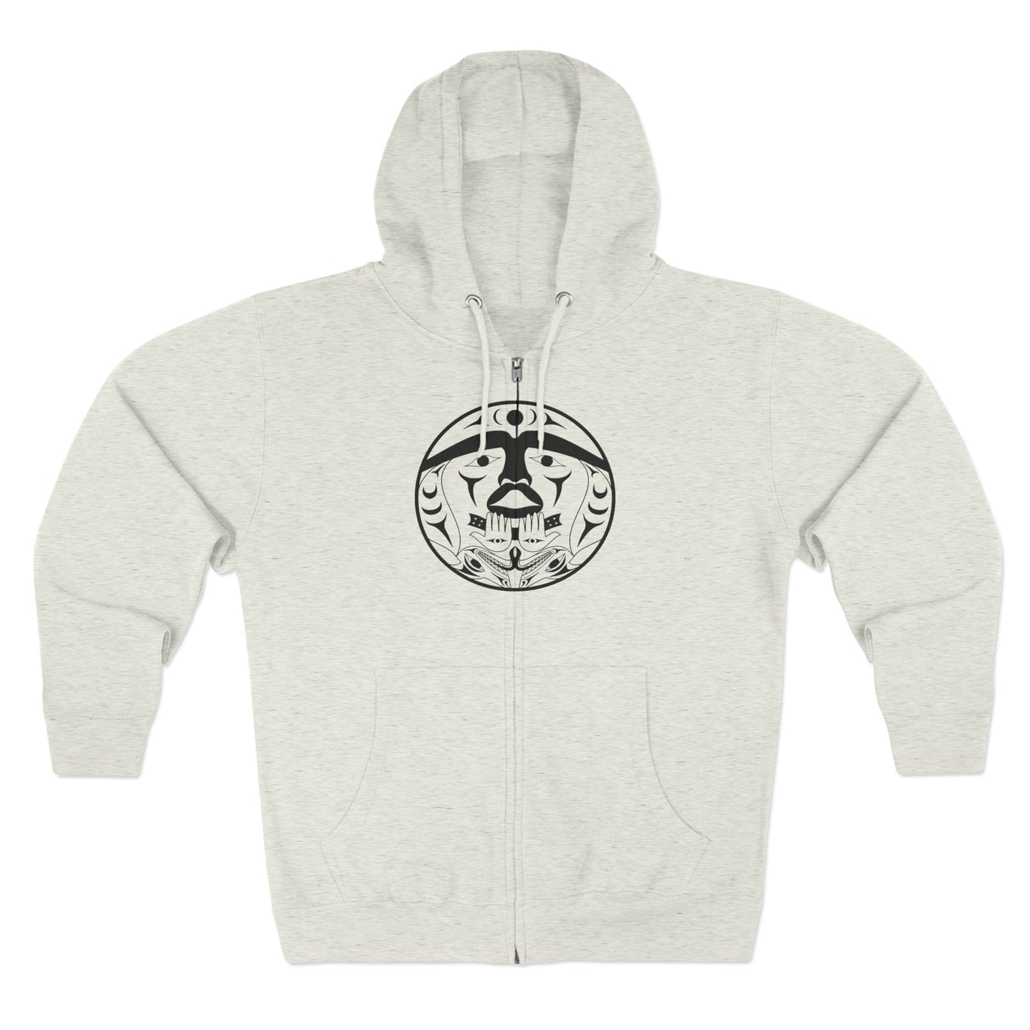 Unisex Zip Hoodie with “Xwechtaal” design by Joshua Watts