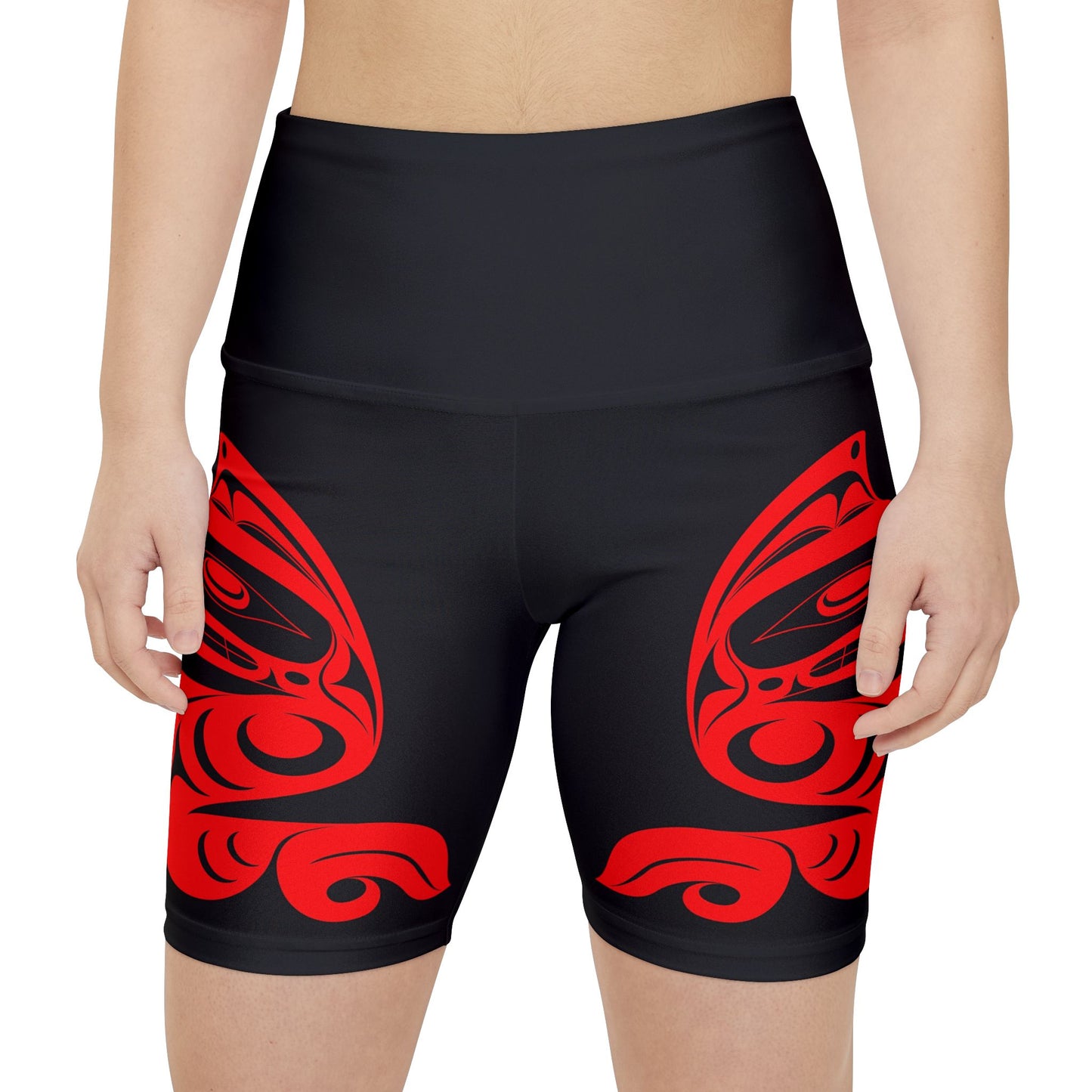 Biker Shorts with Wolf design by Joshua Watts