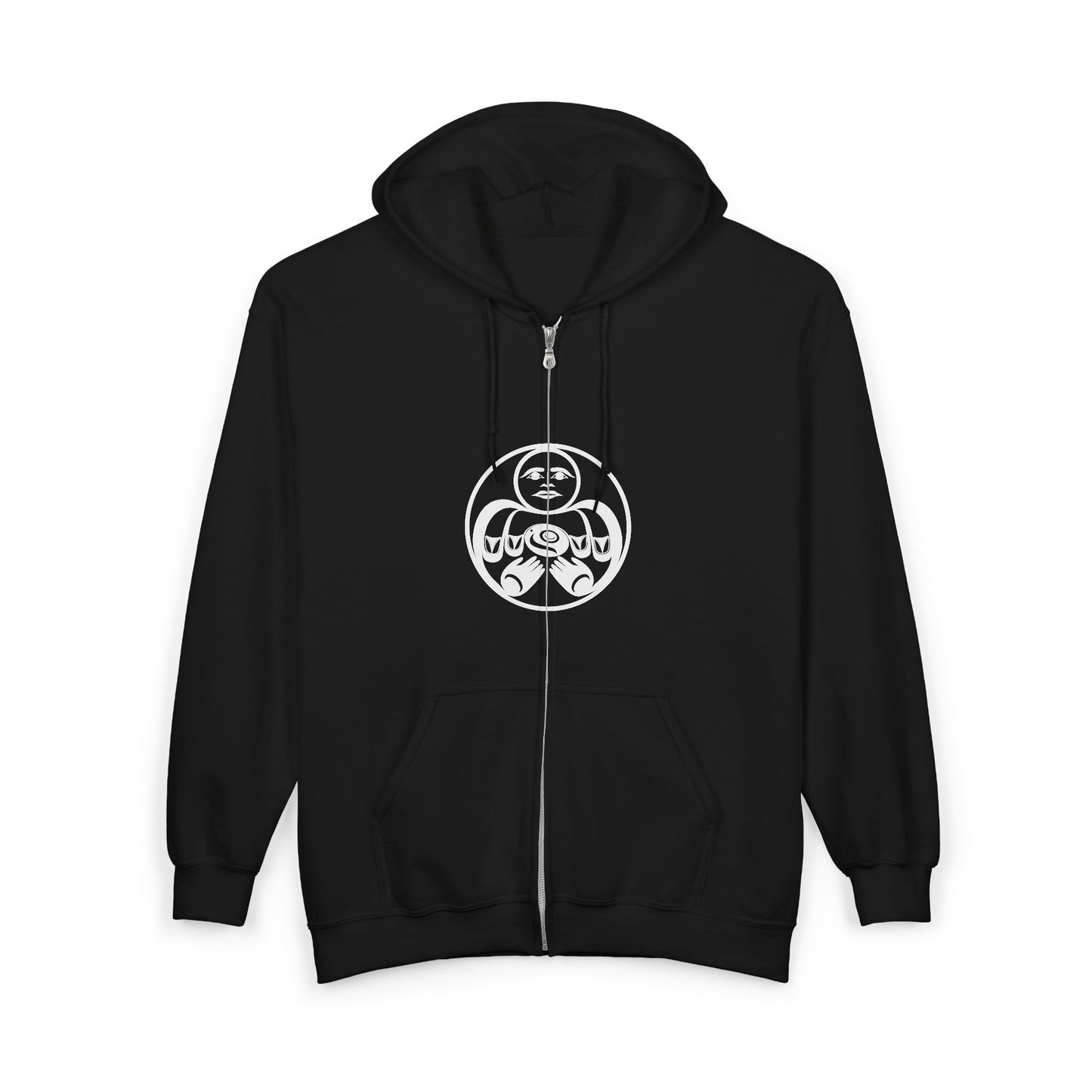 Unisex Zip Hoodie with “Hishuk’ish Tsawak” design by Joshua Watts