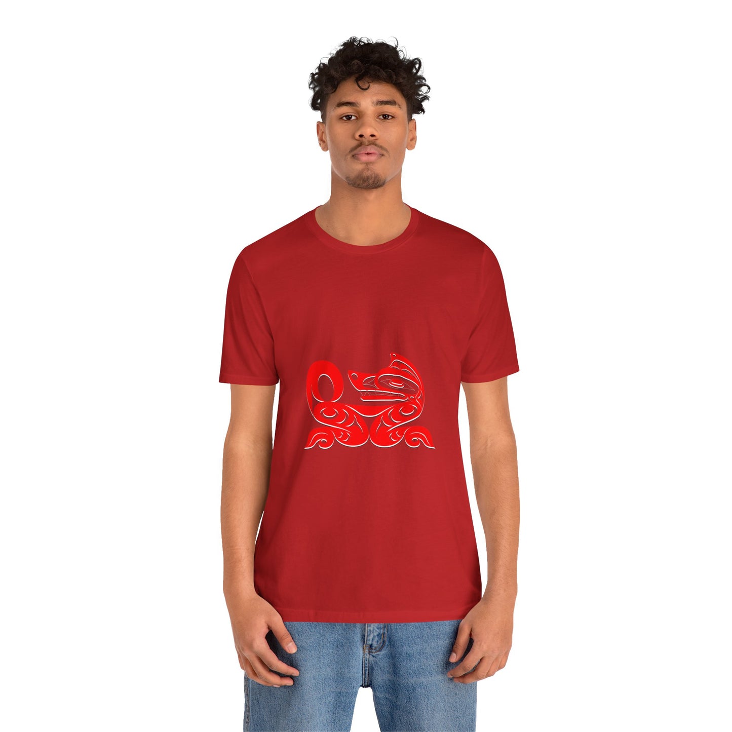 Unisex T-Shirt with Holographic “Red Wolf” design by Joshua Watts