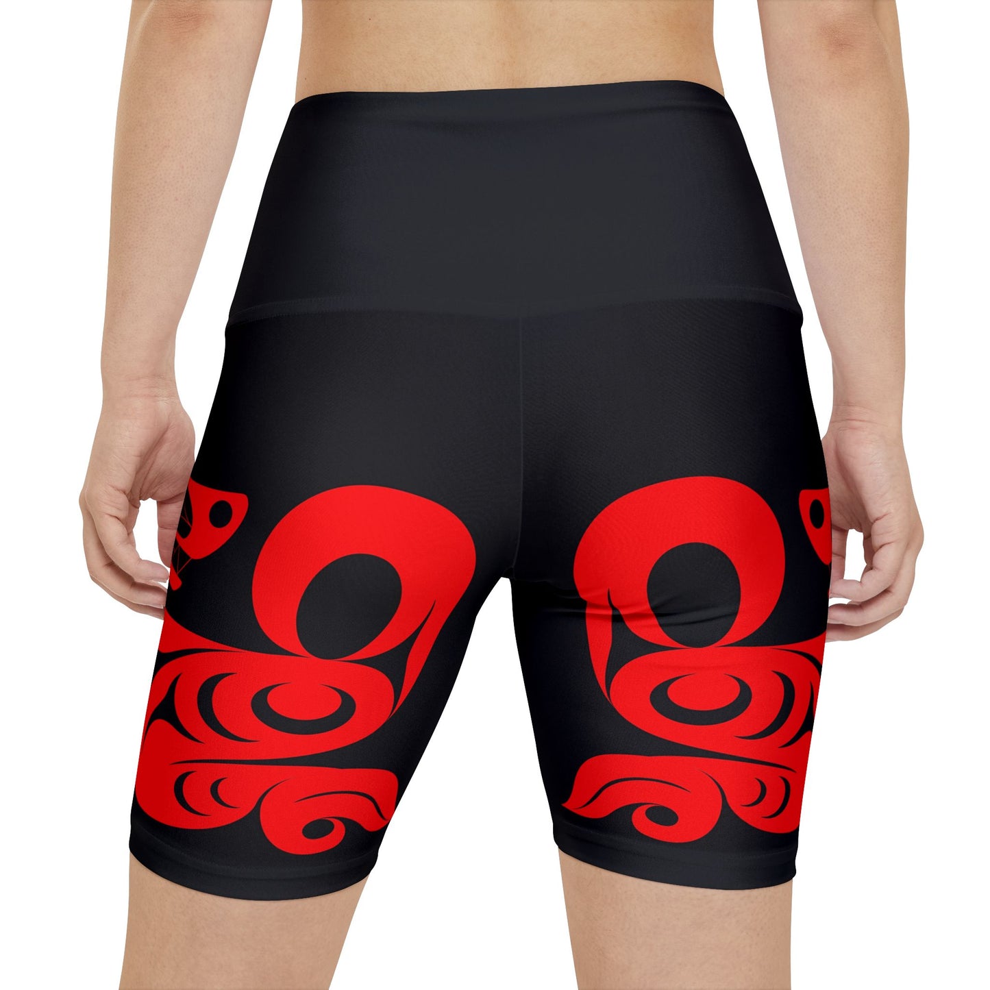 Biker Shorts with Wolf design by Joshua Watts