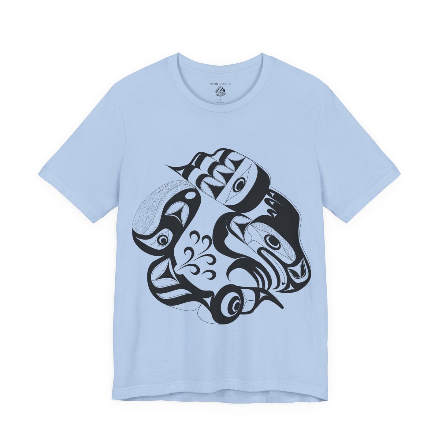 Unisex T-Shirt with “Whale Hunt” design by Joshua Watts