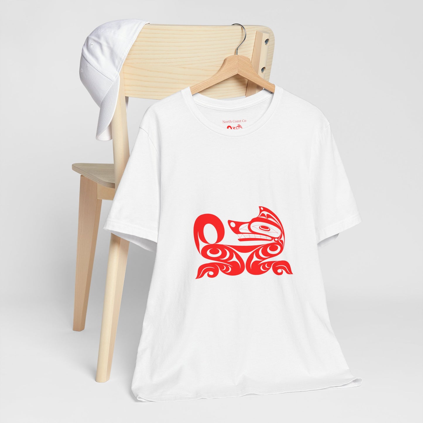 Unisex T-Shirt with “Red Wolf” design by Joshua Watts