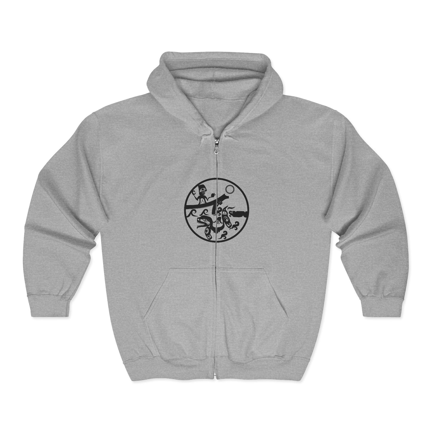 Unisex Zip Hoodie with “Observing” design by Joshua Watts