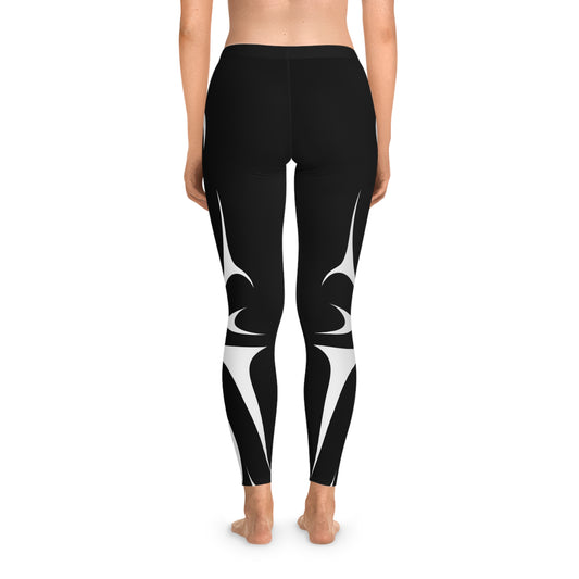 Black and White Thunderbird Leggings designed by Joshua Watts