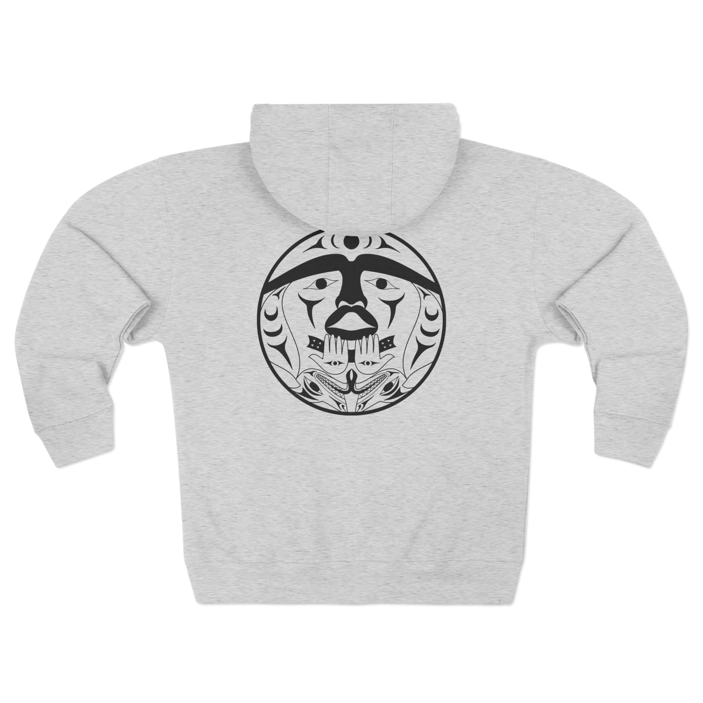 Unisex Zip Hoodie with “Xwechtaal” design by Joshua Watts