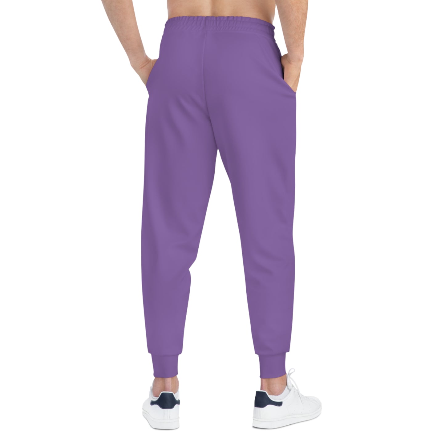 Unisex Purple and White Athletic joggers designed by Joshua Watts