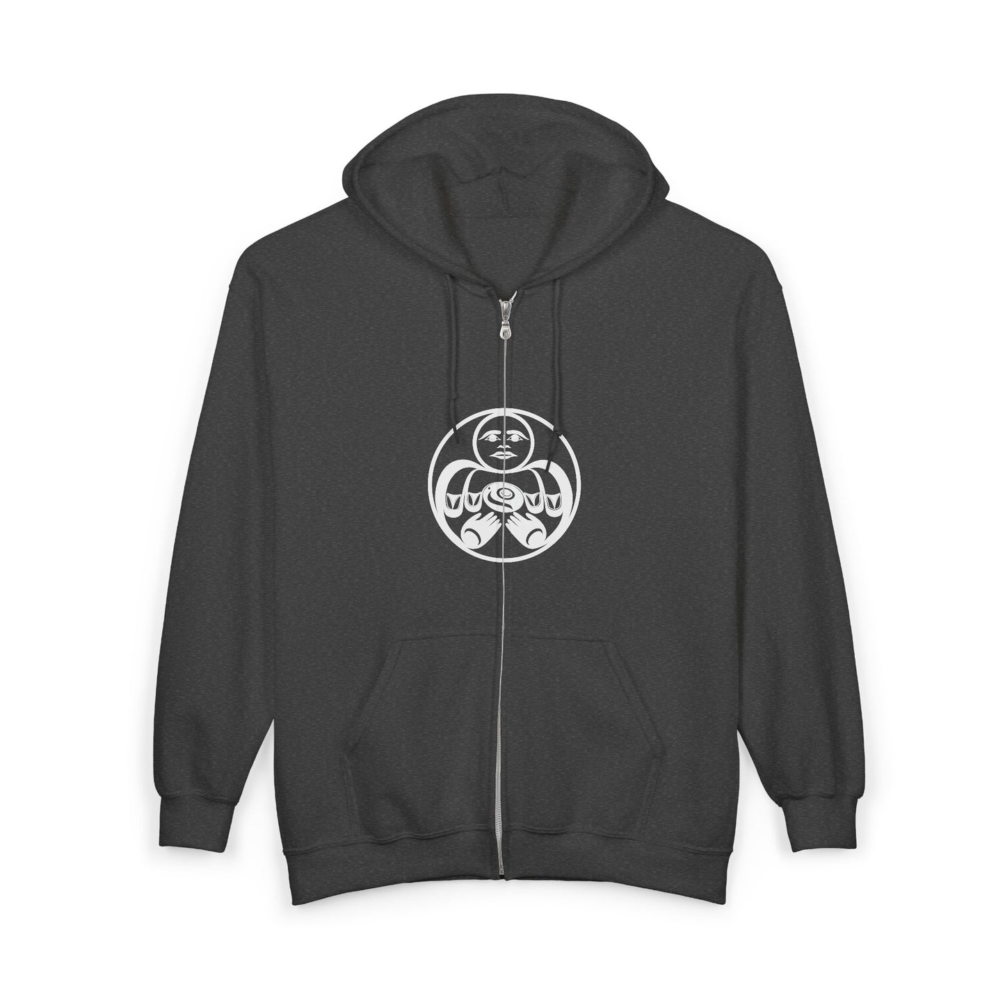 Unisex Zip Hoodie with “Hishuk’ish Tsawak” design by Joshua Watts