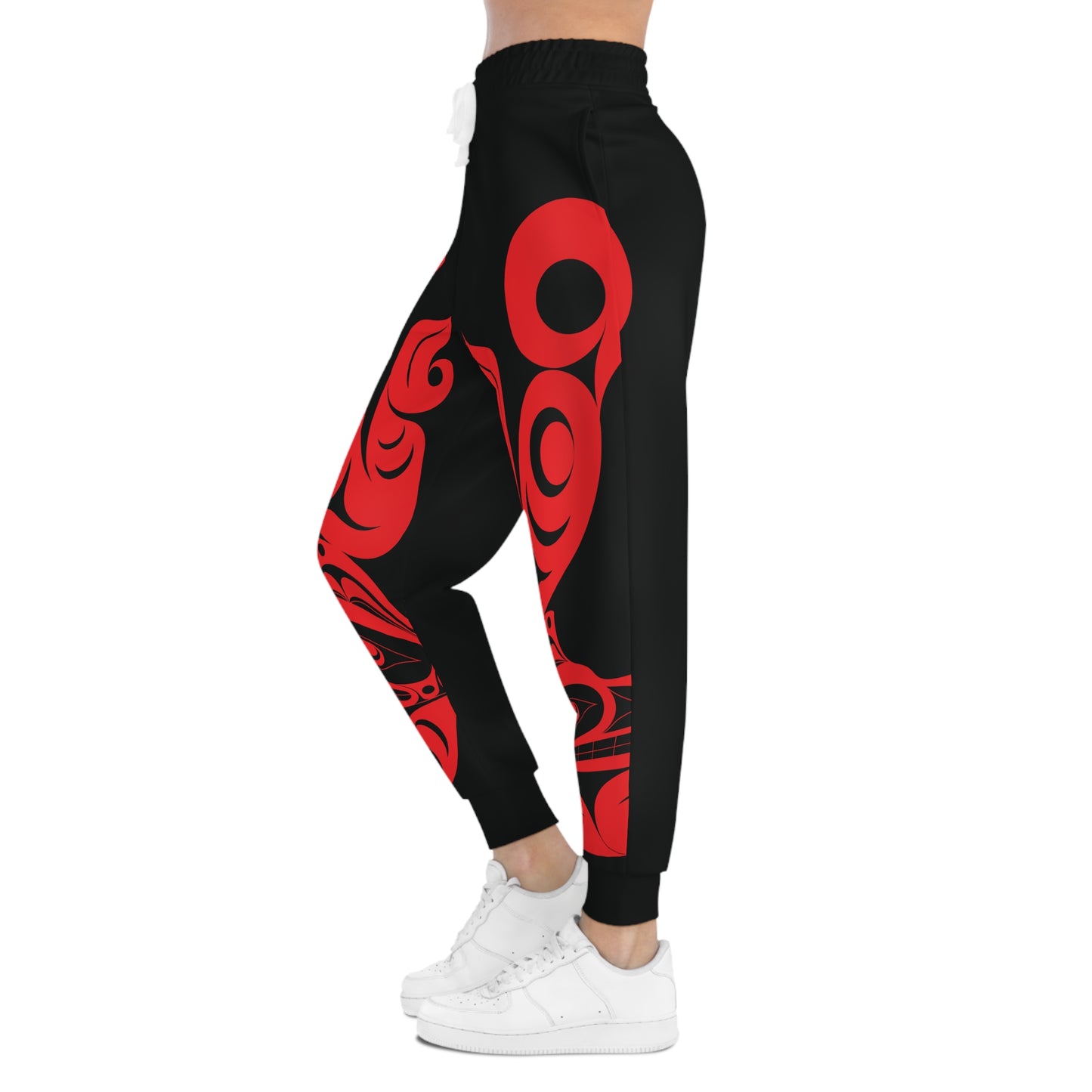 Unisex Black and Red Athletic fit Joggers designed by Joshua Watts