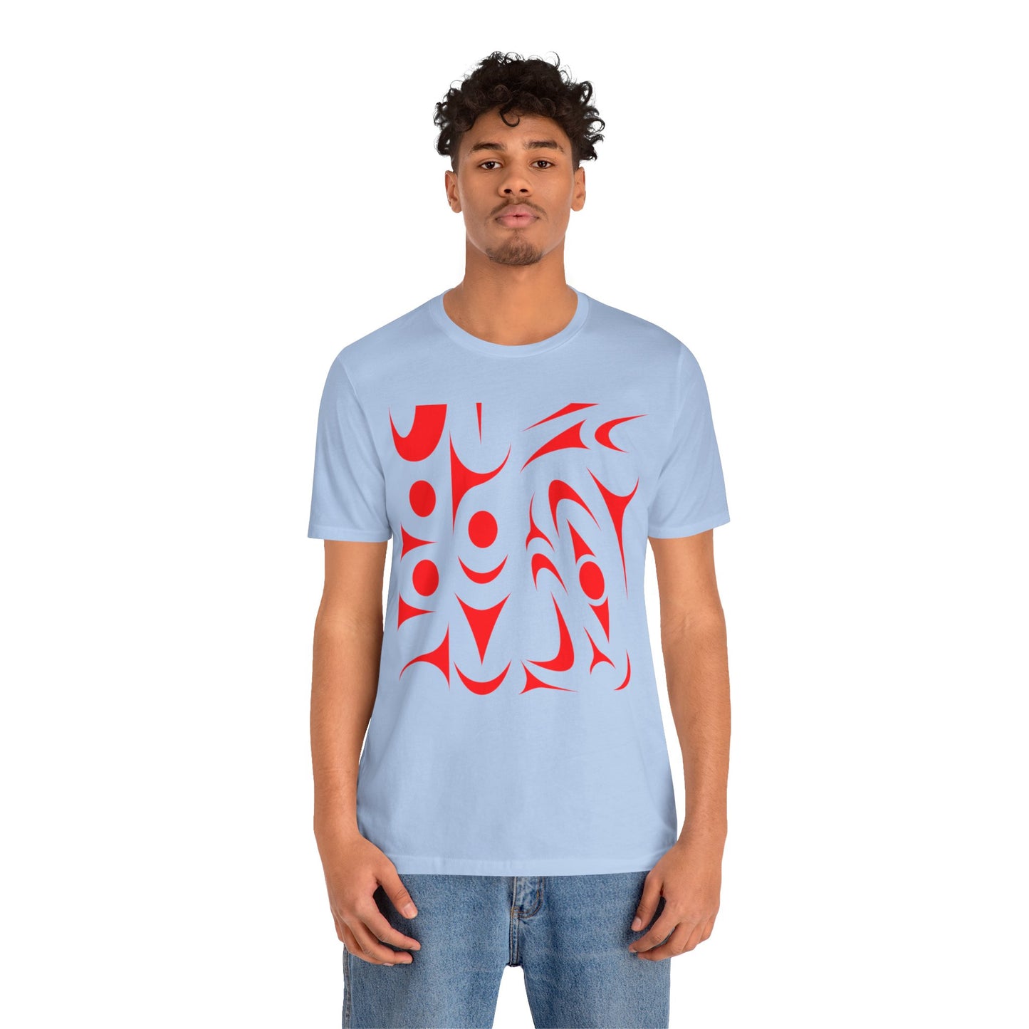Unisex T-shirt with red Thunderbird design by Joshua Watts