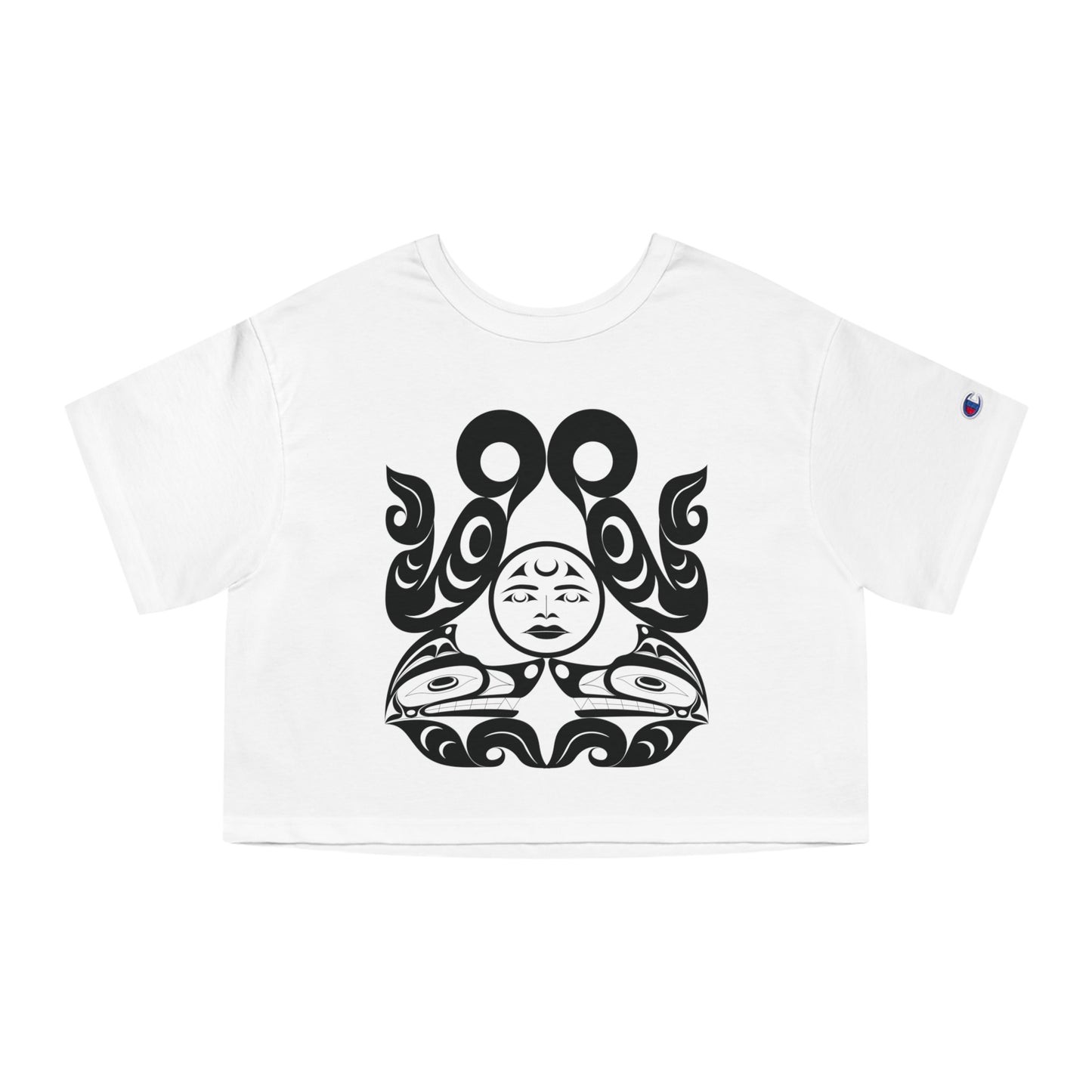 Cropped Tee with Tsuu-Baa-Asaxt Wolves design