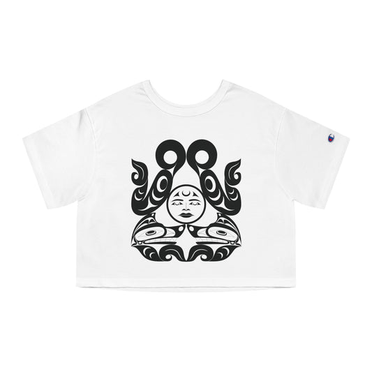 Cropped Tee with Tsuu-Baa-Asaxt Wolves design