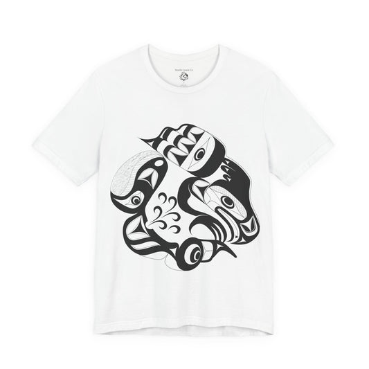 Unisex T-Shirt with “Whale Hunt” design by Joshua Watts
