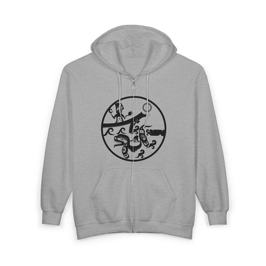 Unisex Zip Hoodie with “Observing” design by Joshua Watts