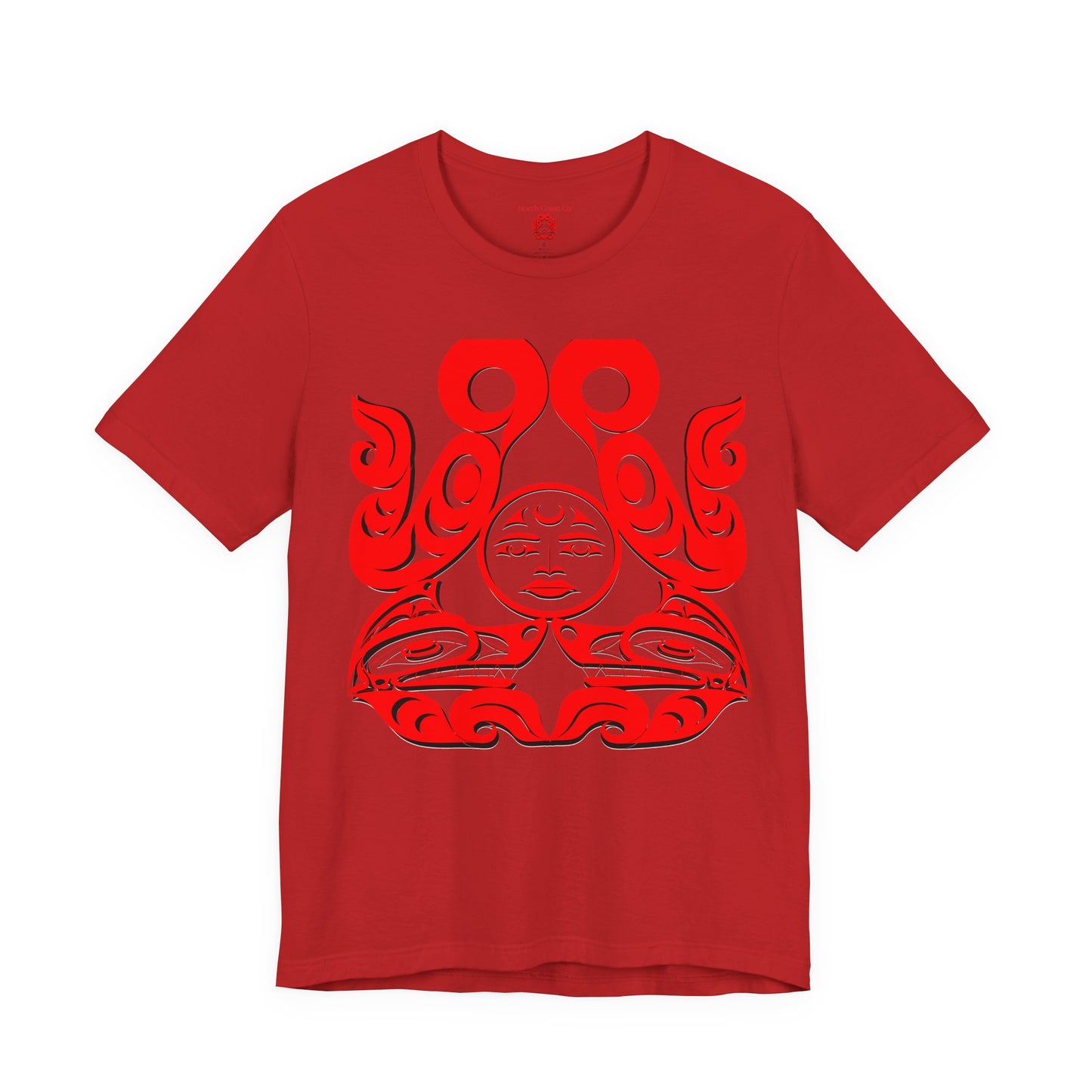 Unisex T-shirt with Holographic “Tsuu-Baa-Asaxt Wolves” design by Joshua Watts
