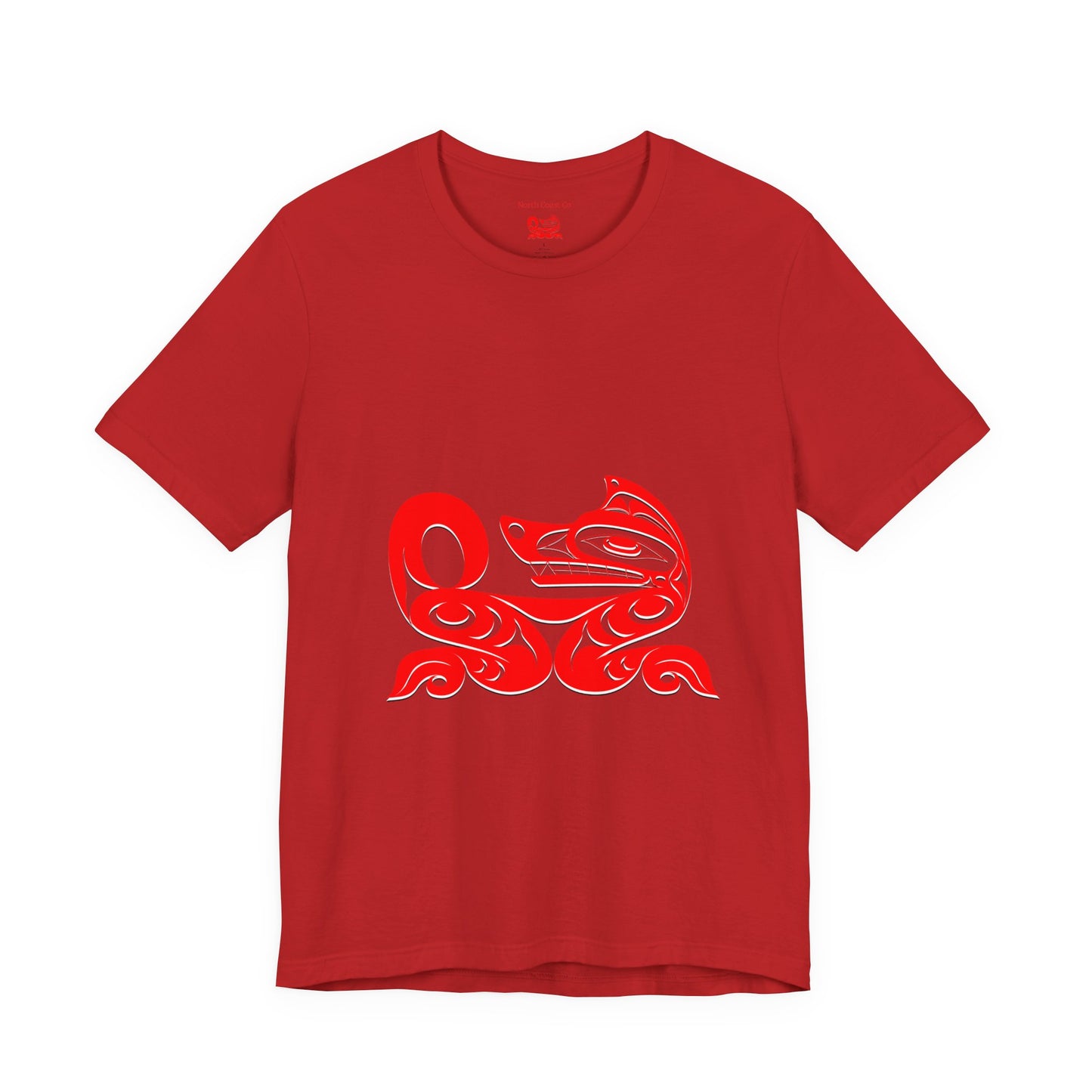 Unisex T-Shirt with Holographic “Red Wolf” design by Joshua Watts