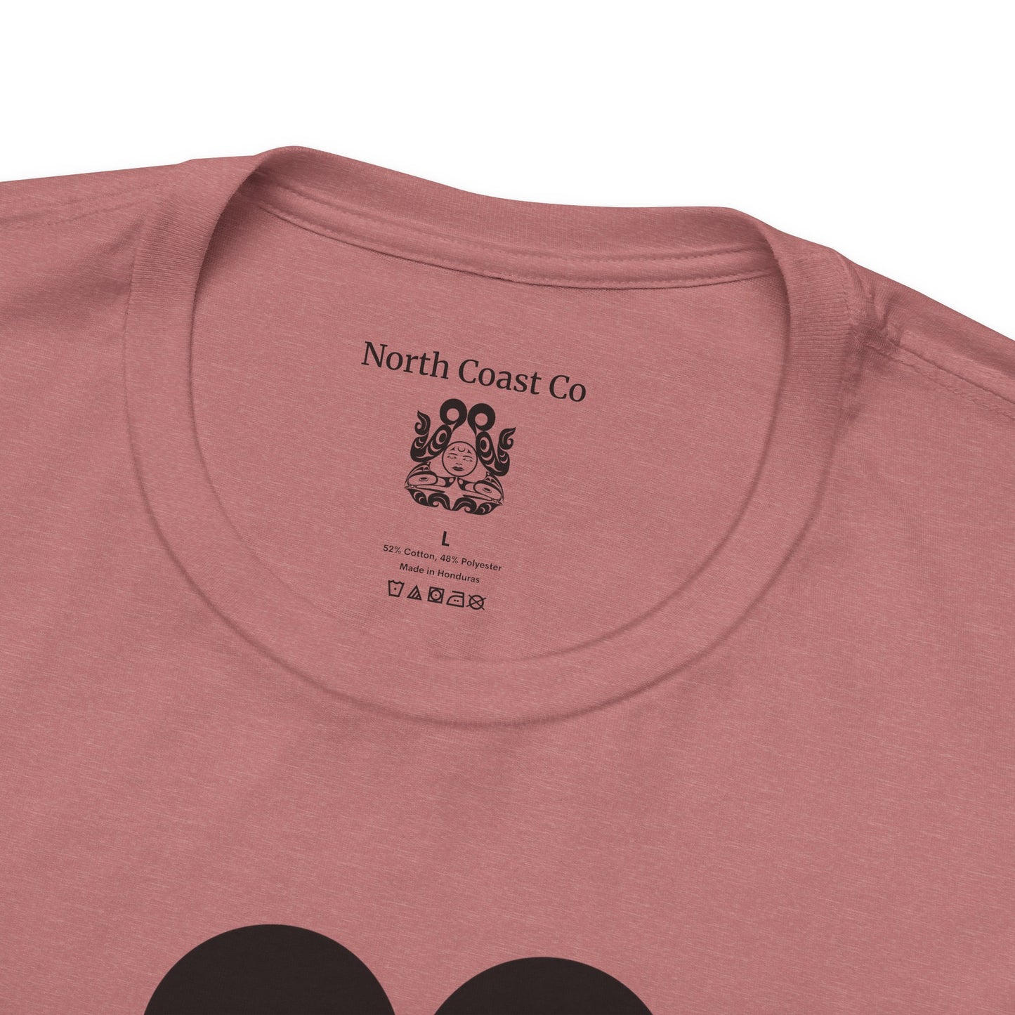 Unisex T-Shirt with black and white “Tsuu-Baa-Asaxt wolves” design by Joshua Watts