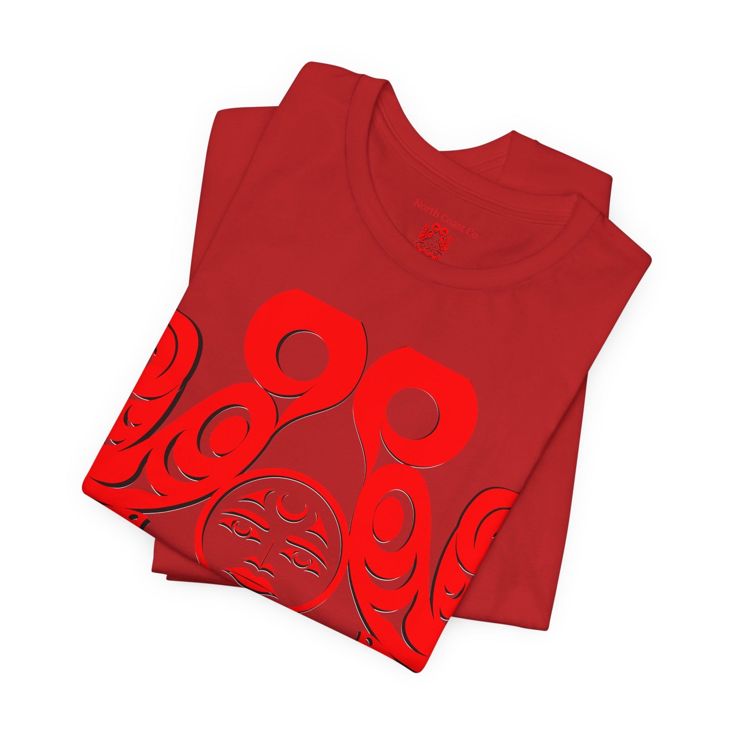 Unisex T-shirt with Holographic “Tsuu-Baa-Asaxt Wolves” design by Joshua Watts