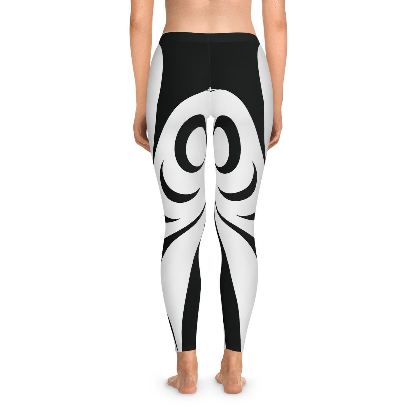 Black and White Wolf Leggings designed by Joshua Watts