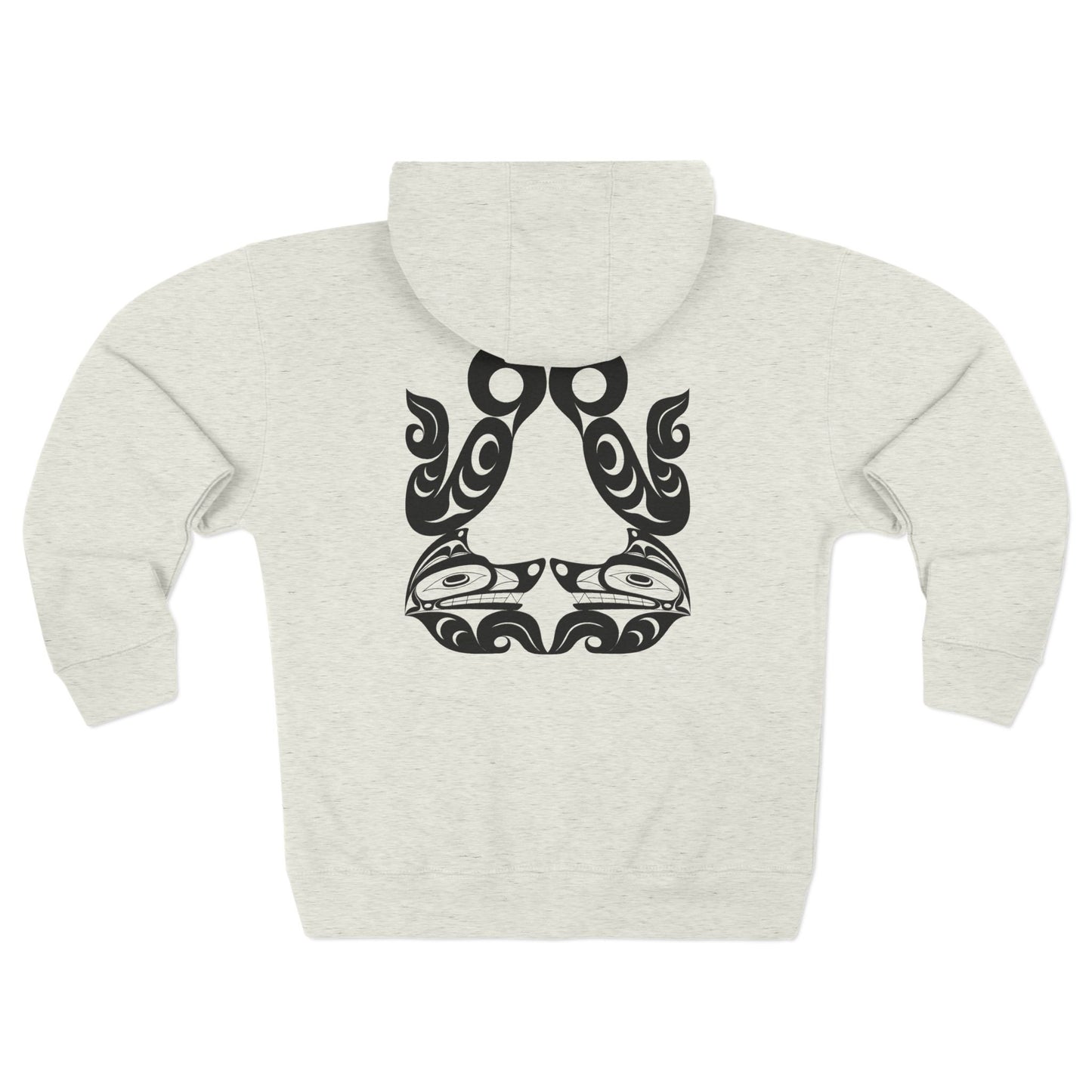Unisex Zip Hoodie with “Tsuu-Baa-Asaxt Wolves” design by Joshua Watts
