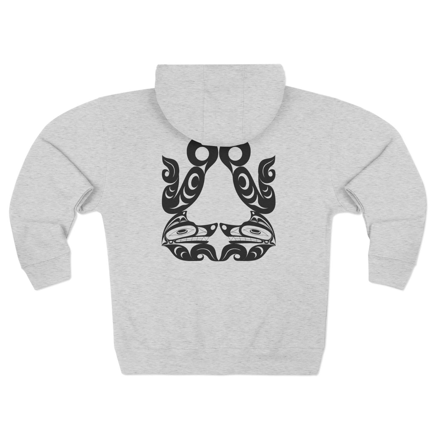 Unisex Zip Hoodie with “Tsuu-Baa-Asaxt Wolves” design by Joshua Watts