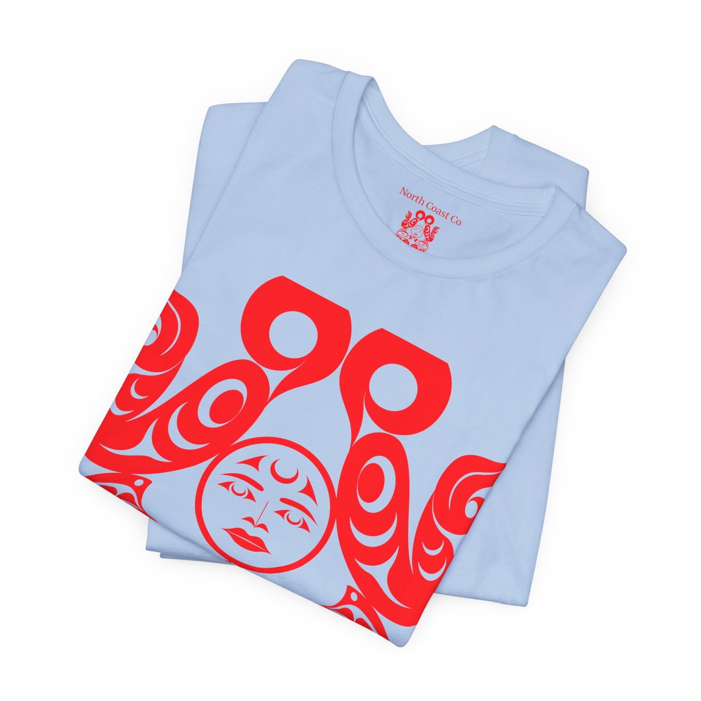 Unisex T-shirt with “Tsuu-Baa-Asaxt Wolves” design by Joshua Watts