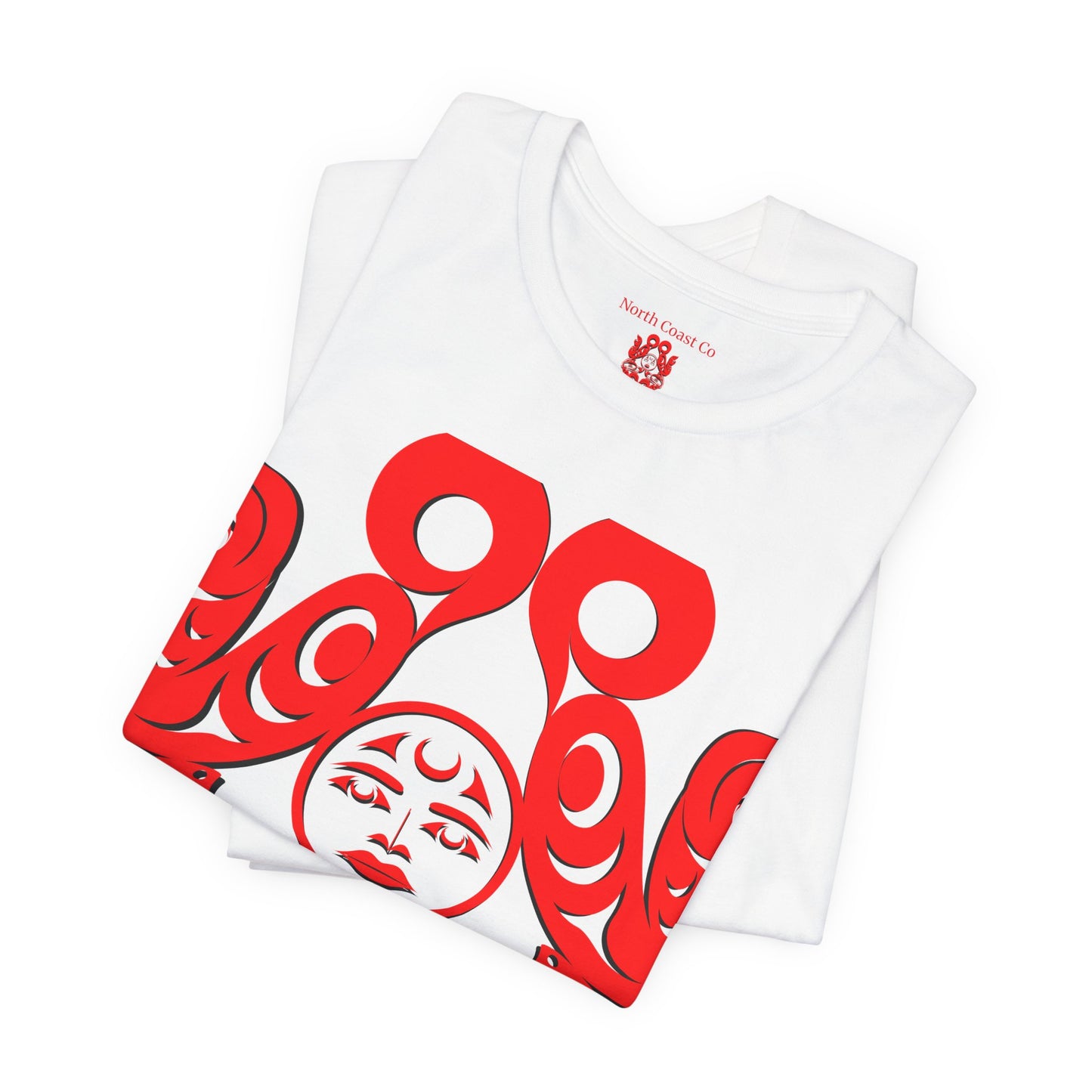 Unisex T-shirt with Holographic “Tsuu-Baa-Asaxt Wolves” design by Joshua Watts