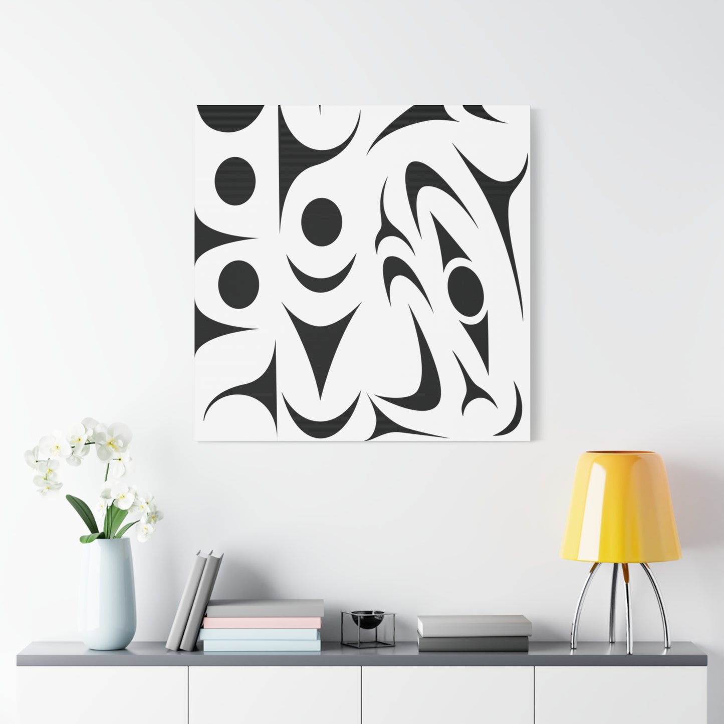Copy of Tribal Circle Shark Canvas Art – Black Nautical Tribal Wall Decor