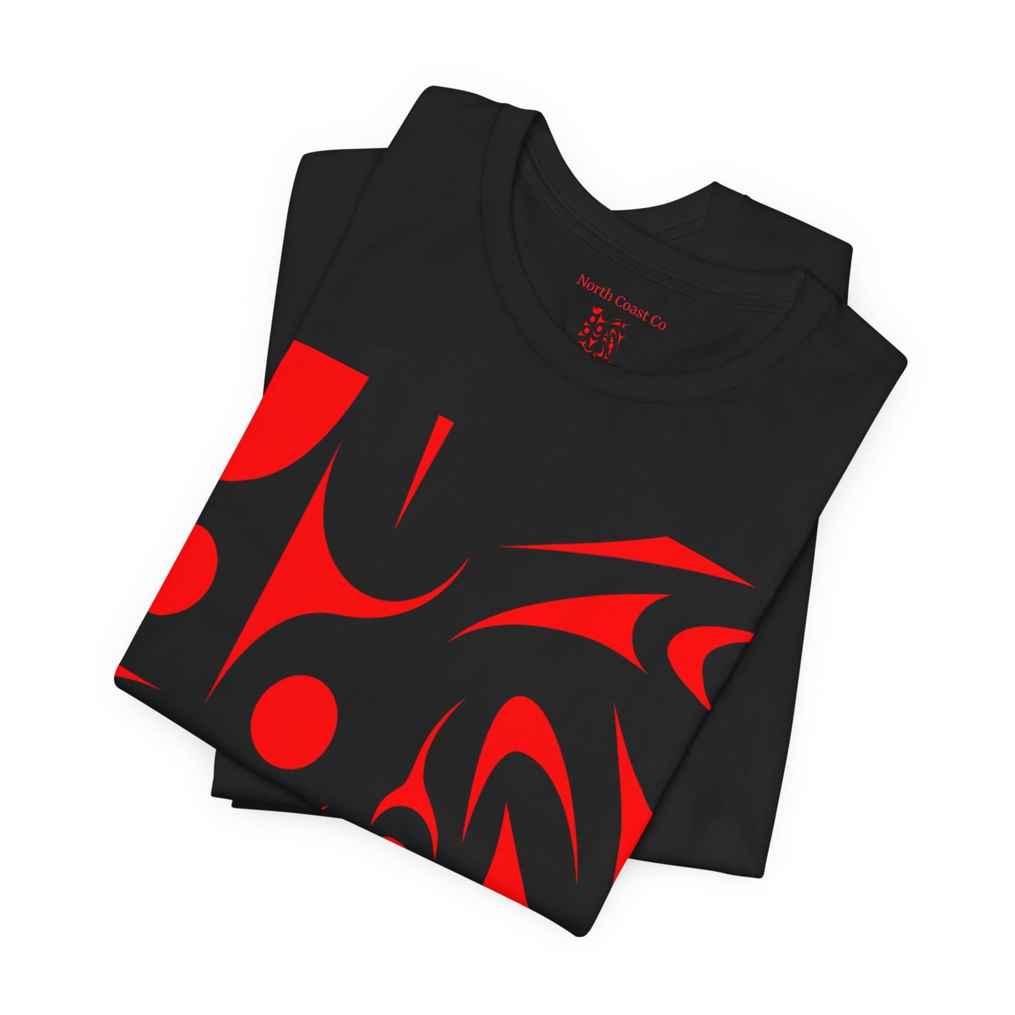 Unisex T-shirt with red Thunderbird design by Joshua Watts