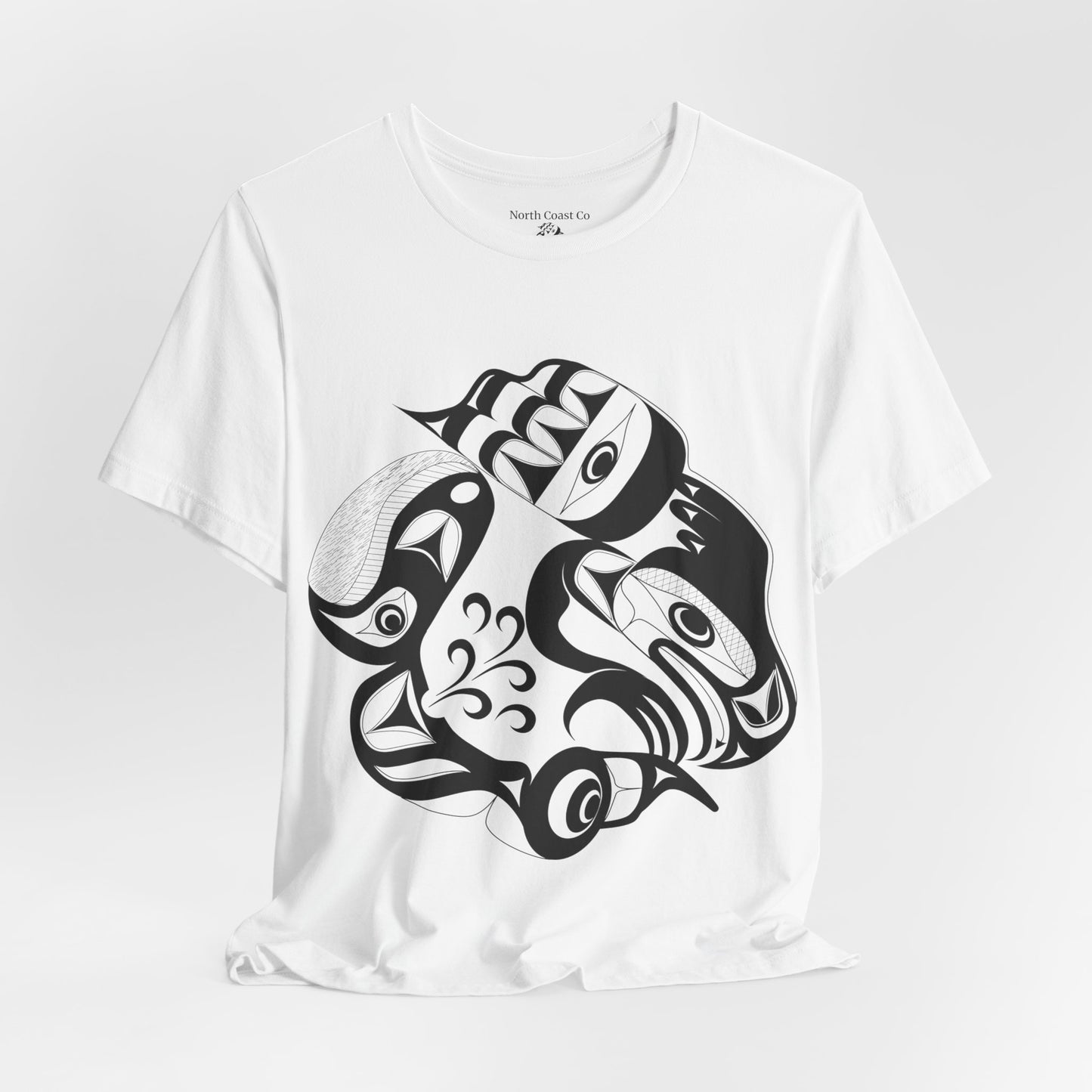 Unisex T-Shirt with “Whale Hunt” design by Joshua Watts
