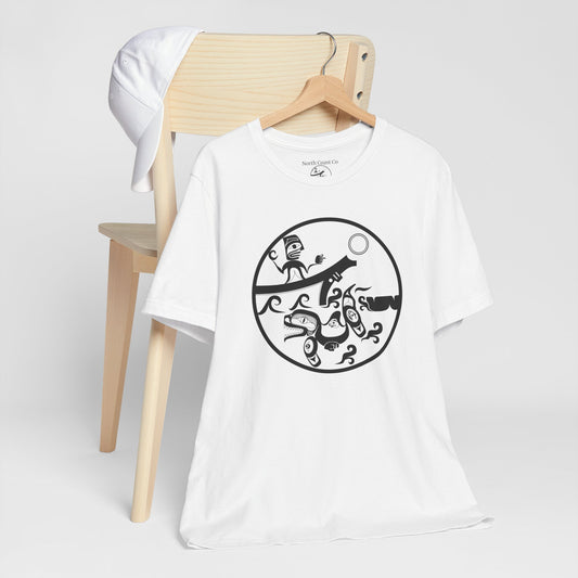 Unisex T-shirt with “observing” design by Joshua Watts