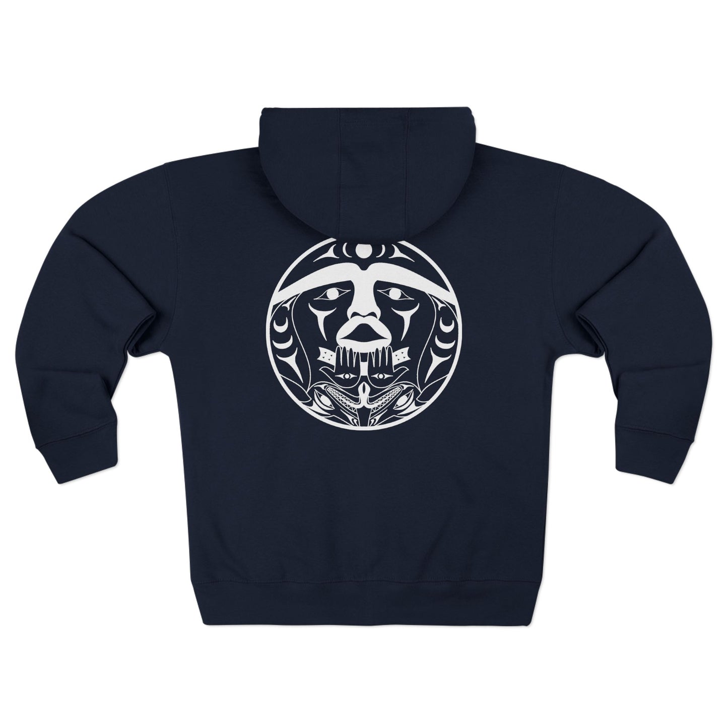 Unisex Zip Hoodie with “Xwechtaal” design by Joshua Watts
