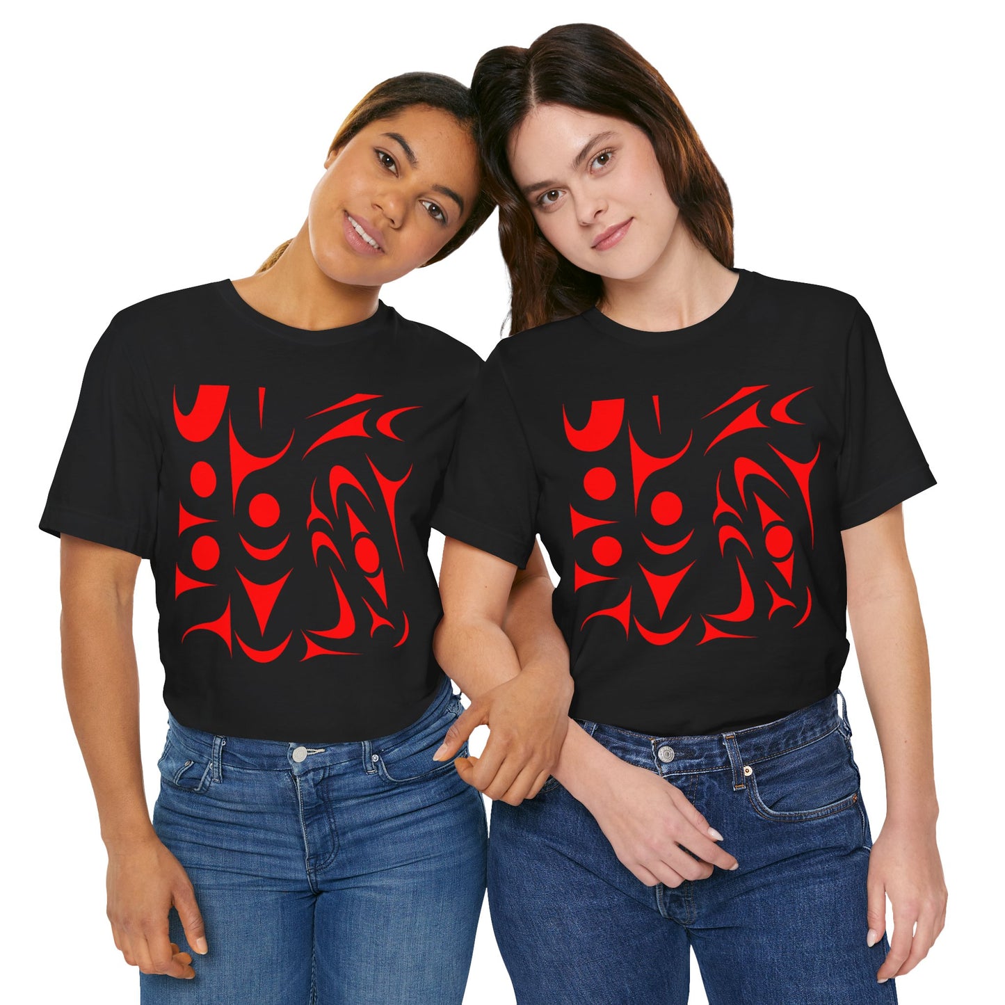 Unisex T-shirt with red Thunderbird design by Joshua Watts
