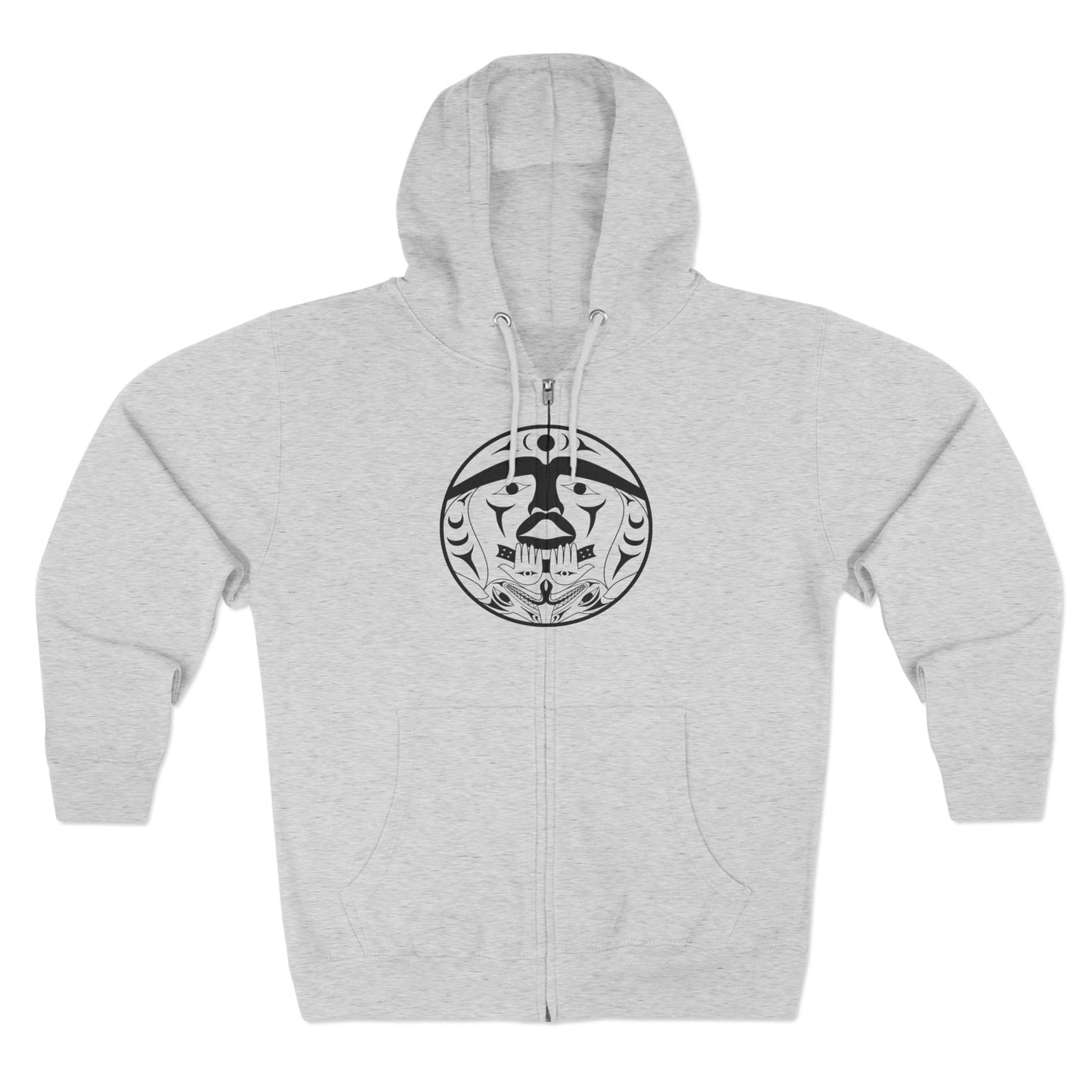 Unisex Zip Hoodie with “Xwechtaal” design by Joshua Watts