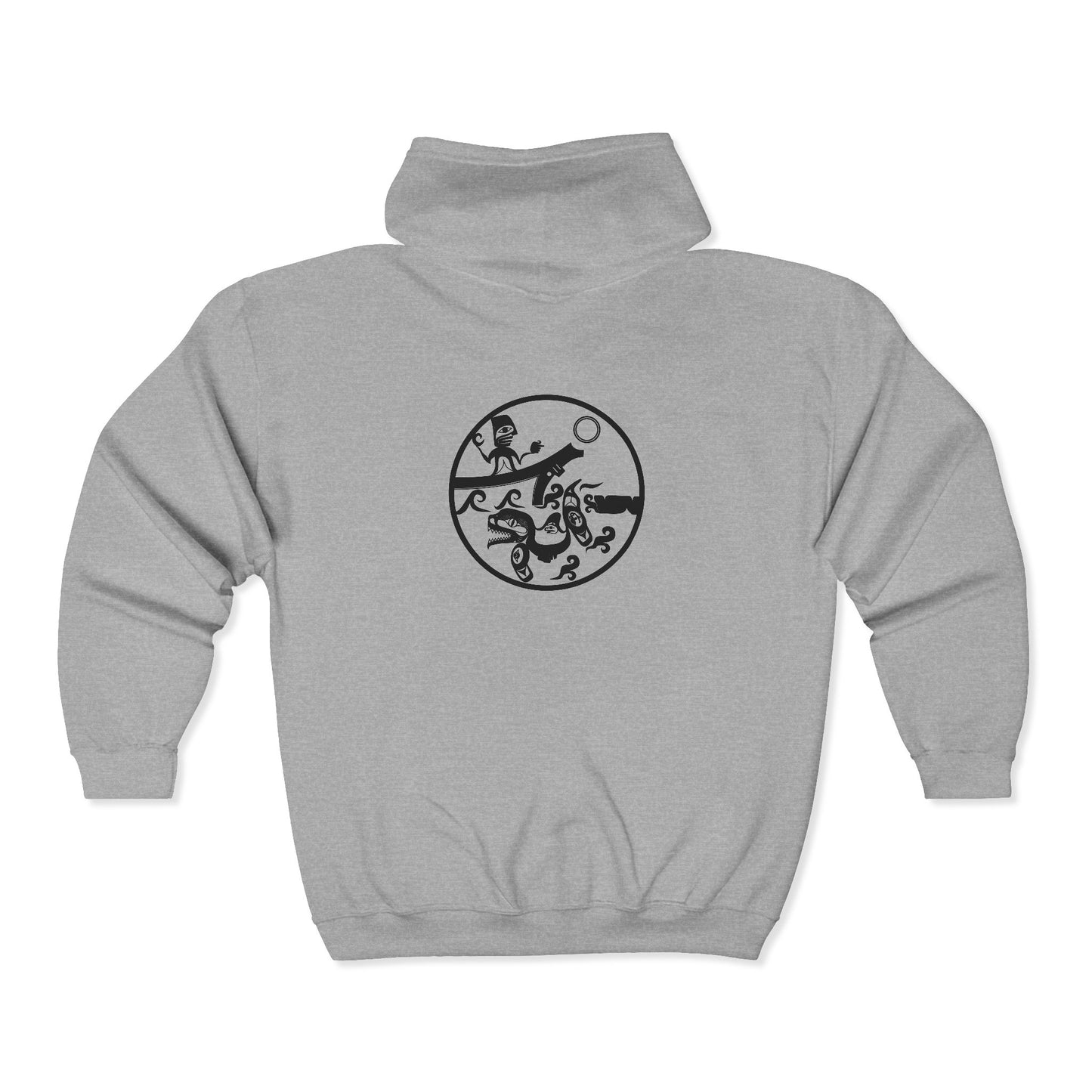 Unisex Zip Hoodie with “Observing” design by Joshua Watts