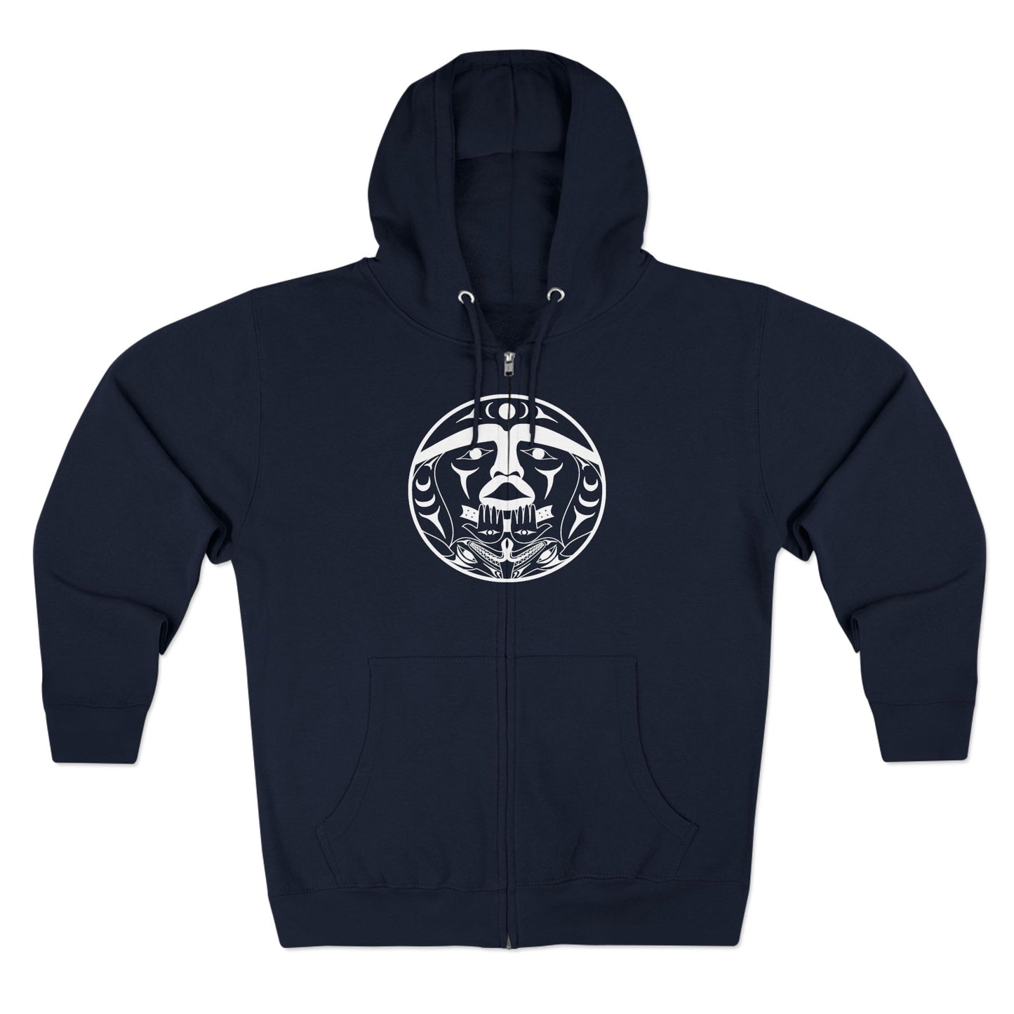 Unisex Zip Hoodie with “Xwechtaal” design by Joshua Watts