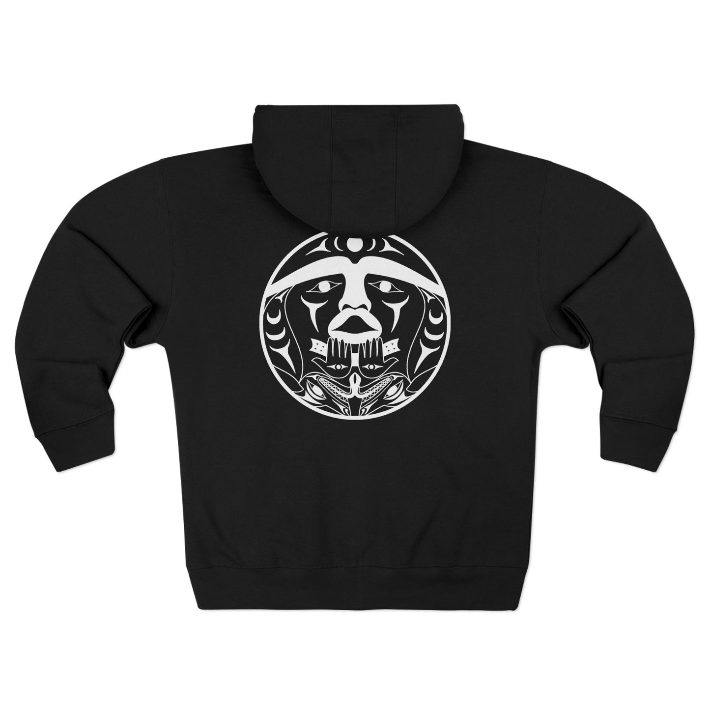 Unisex Zip Hoodie with “Xwechtaal” design by Joshua Watts