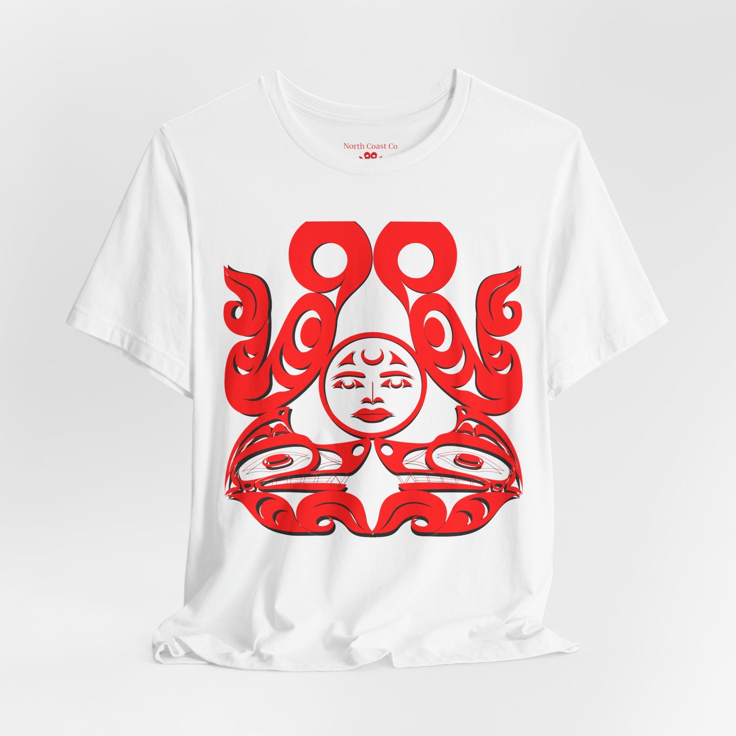 Unisex T-shirt with Holographic “Tsuu-Baa-Asaxt Wolves” design by Joshua Watts