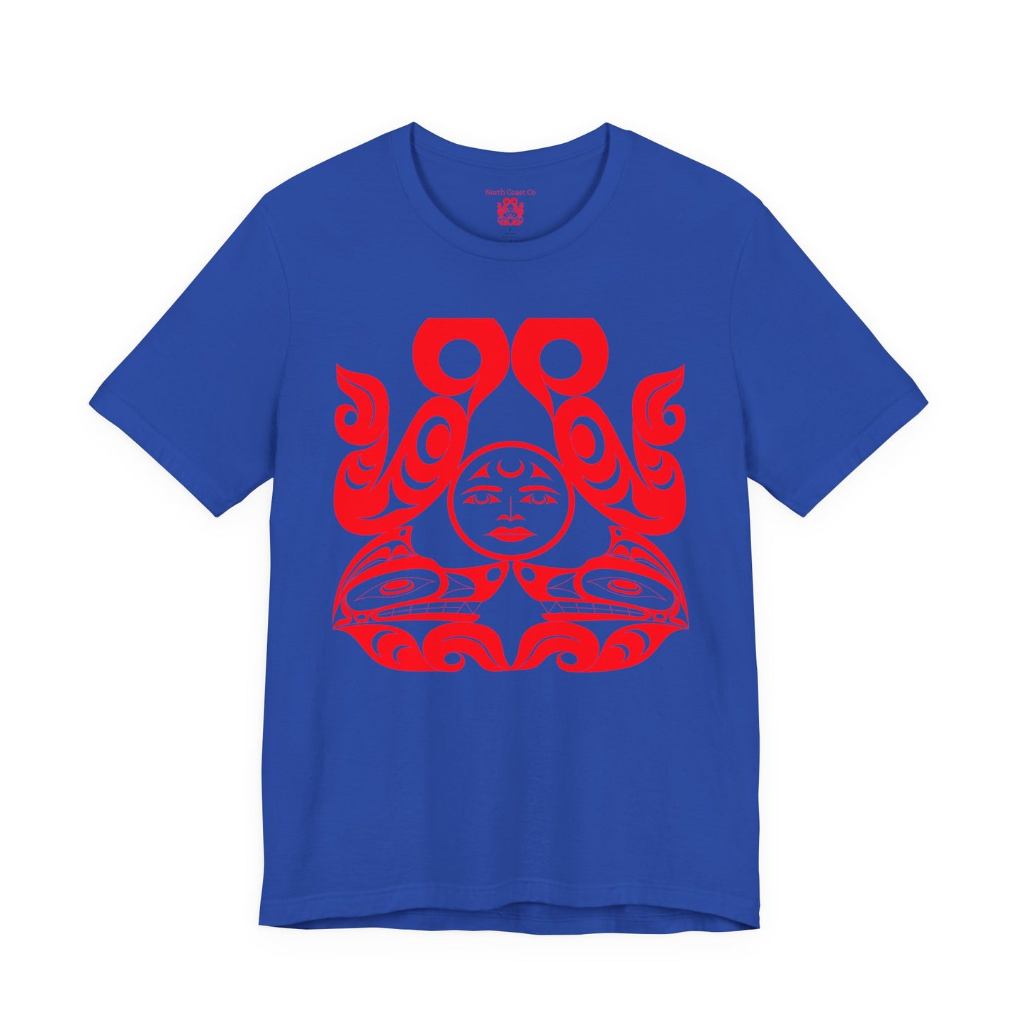 Unisex T-shirt with “Tsuu-Baa-Asaxt Wolves” design by Joshua Watts