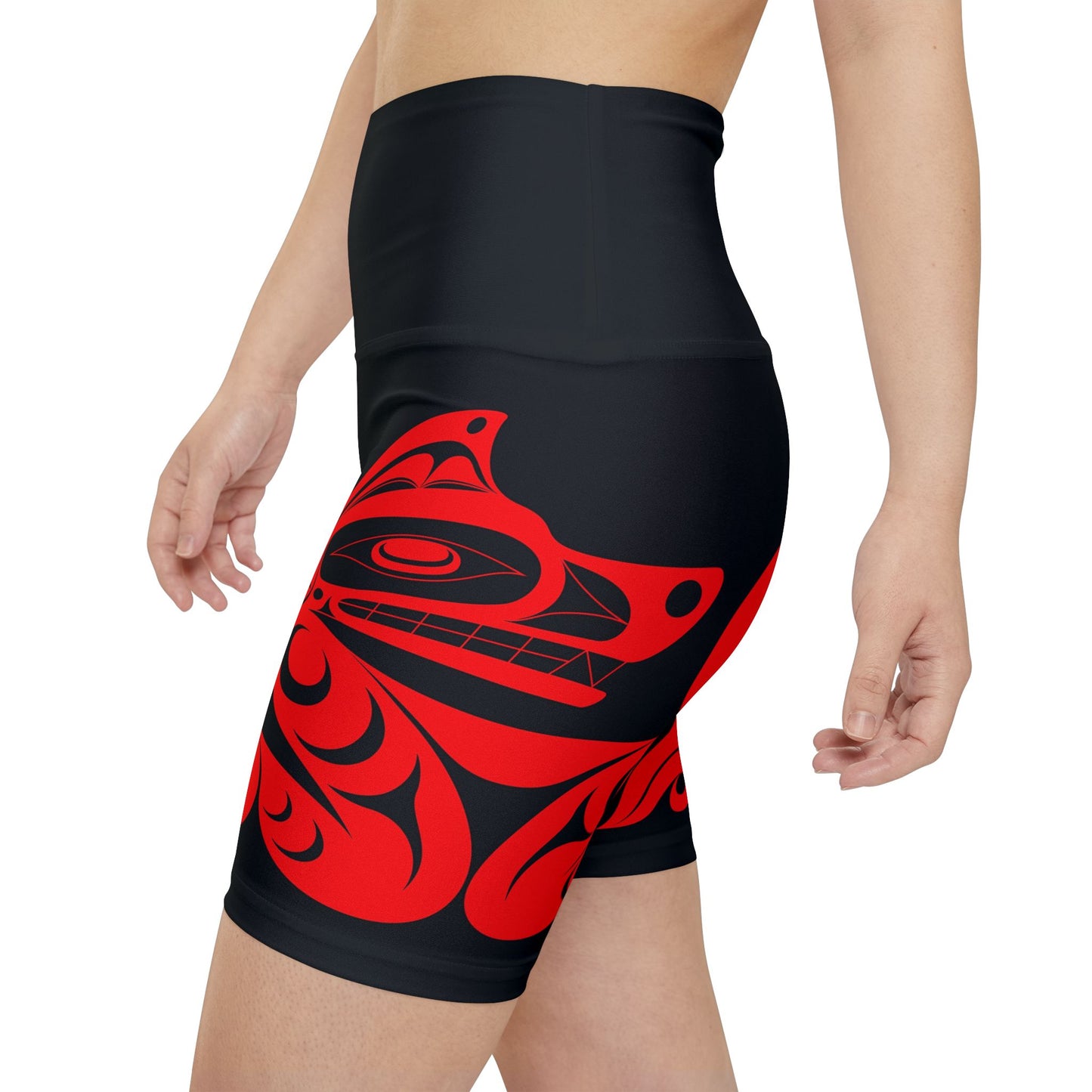 Biker Shorts with Wolf design by Joshua Watts