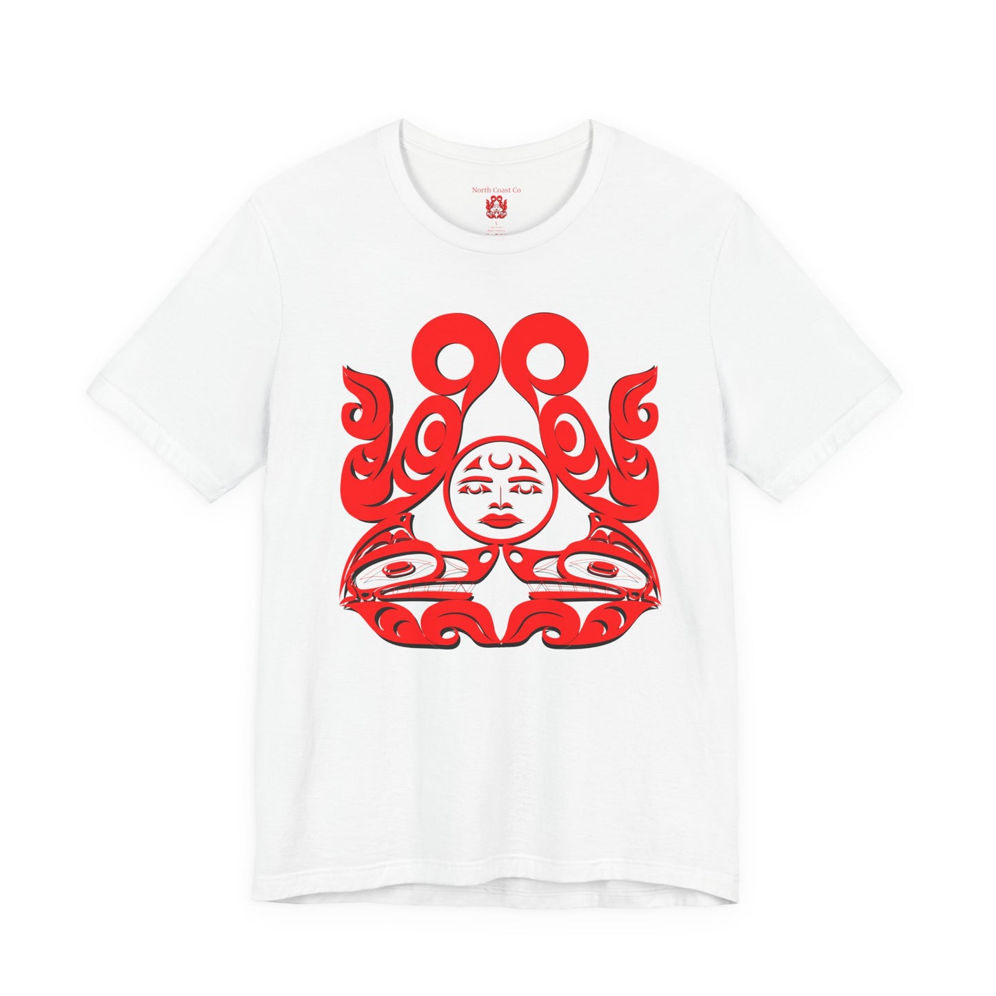 Unisex T-shirt with Holographic “Tsuu-Baa-Asaxt Wolves” design by Joshua Watts